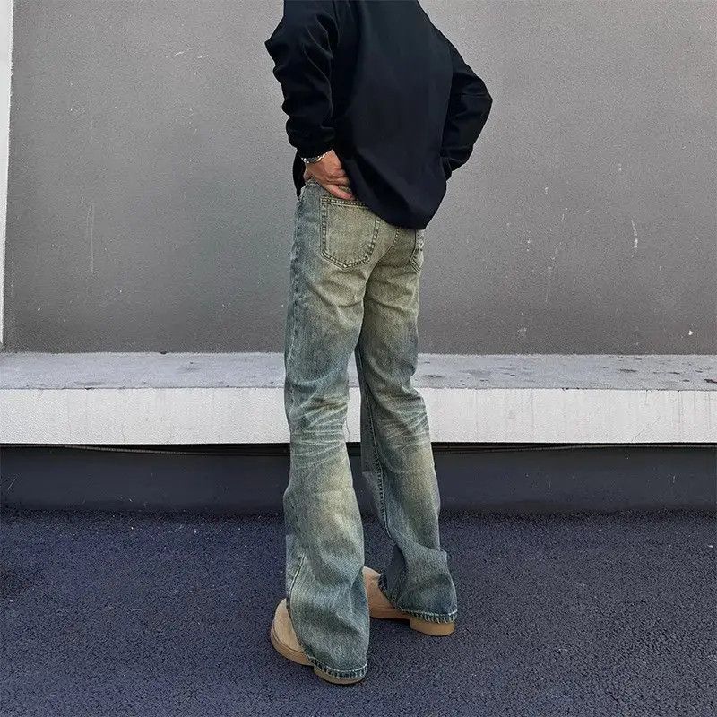 Japanese Brand Retro loose straight leg micro flared jeans Size US 32 / EU 48 - 4 Thumbnail