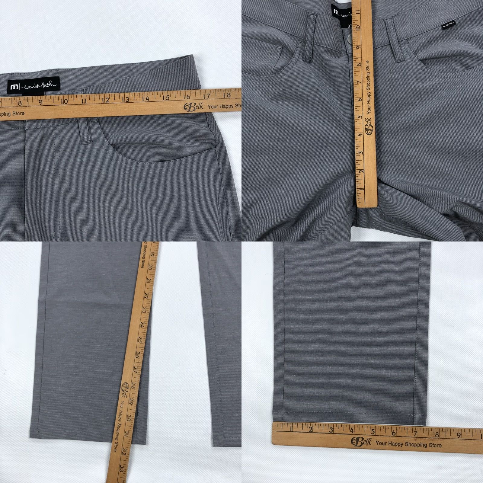 TravisMathew TravisMathew Men’s Gray Straight Leg Performance Pants Size 32 Golf Casual Stretch Size US 32 / EU 48 - 8 Thumbnail