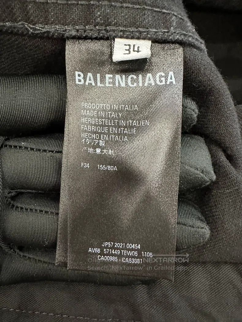 Balenciaga Balenciaga Back Diamond Letter Logo Black Denim Jacket Size XXS / US 00 / IT 34 - 6 Thumbnail