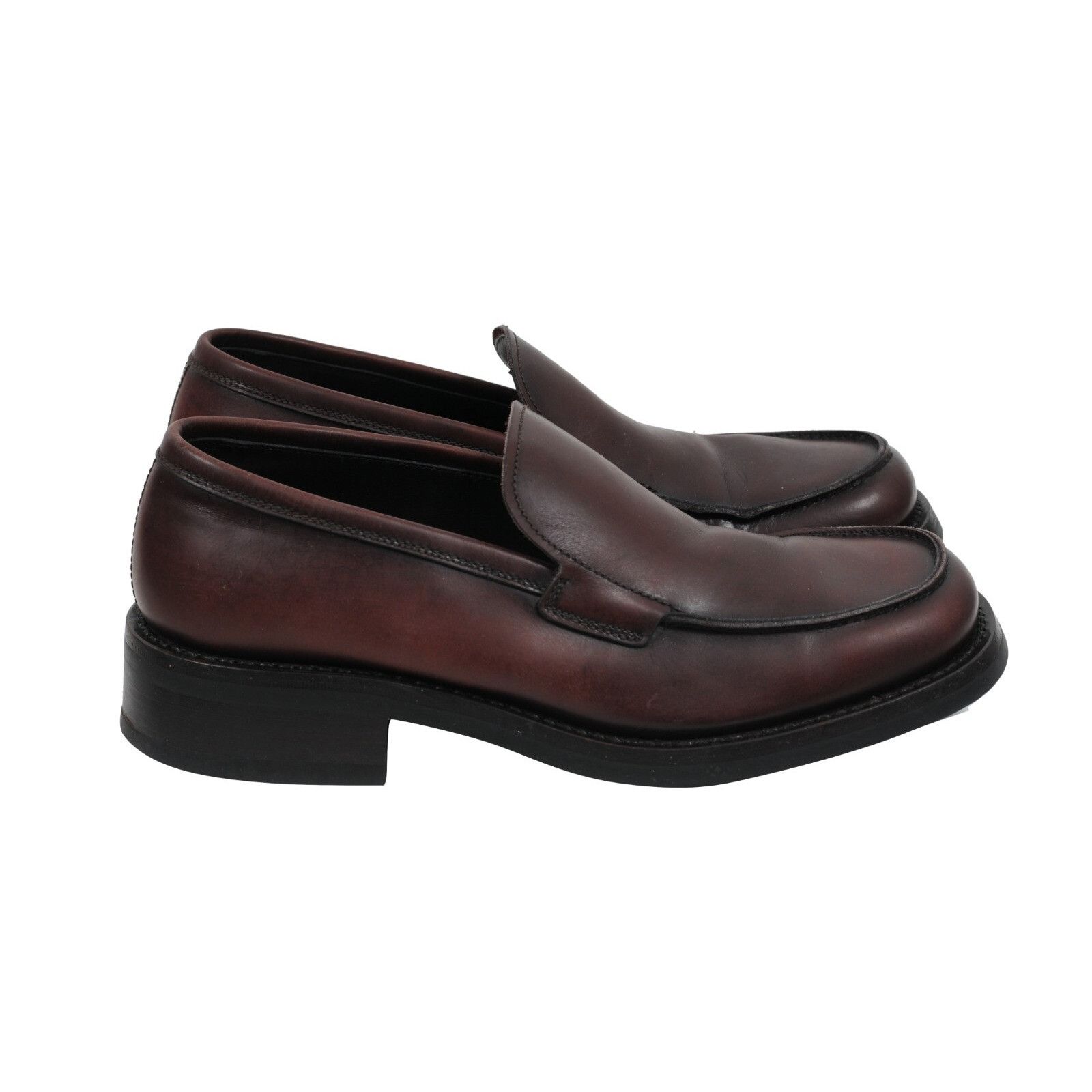 Prada Brown Leather Vintage Loafers - 01739 Size US 7 / EU 40 - 8 Thumbnail