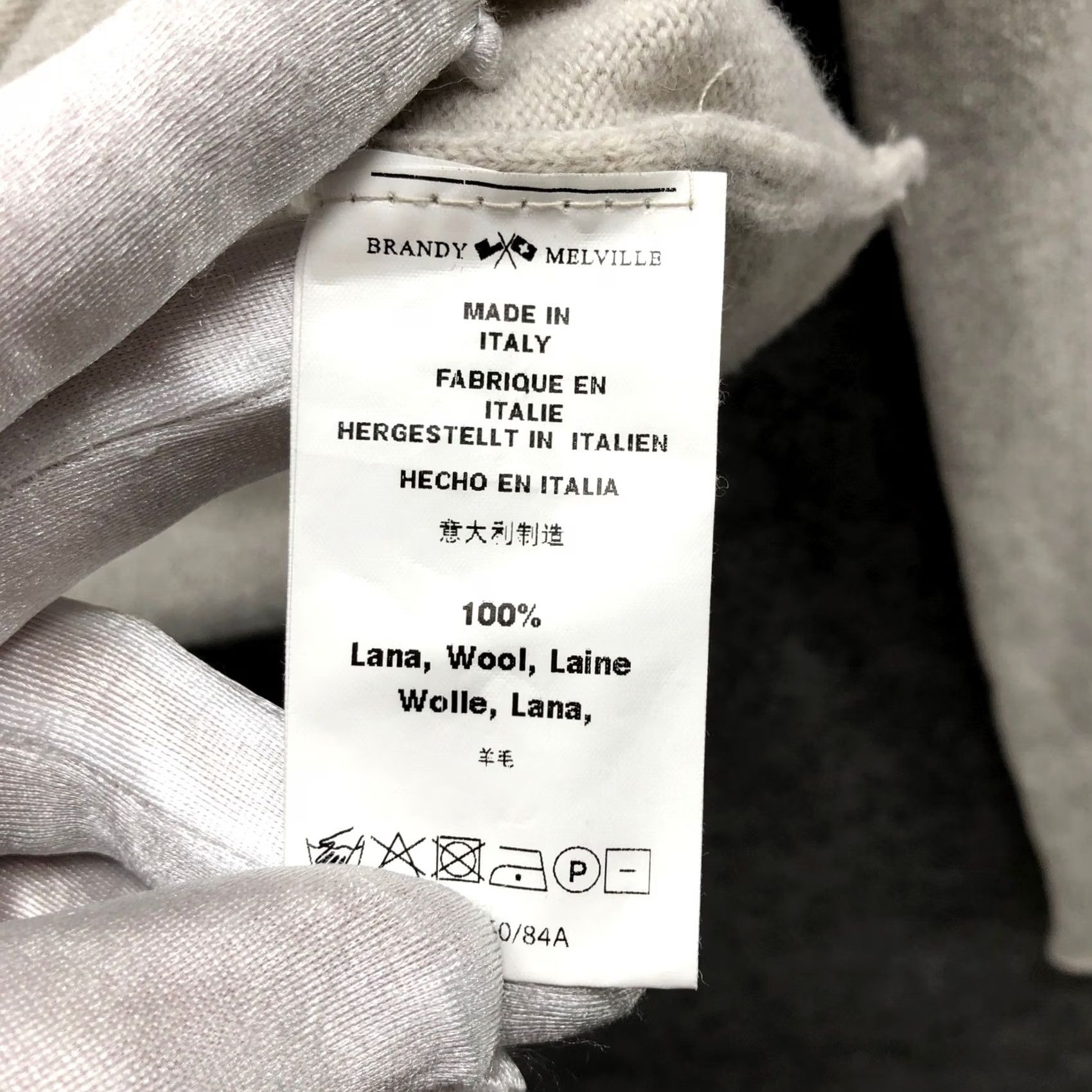 Brandy Melville Brandy Melville Merino Wool Sweater Womens One Size Off Shoulder Boat Neck Beige Size ONE SIZE - 5 Thumbnail