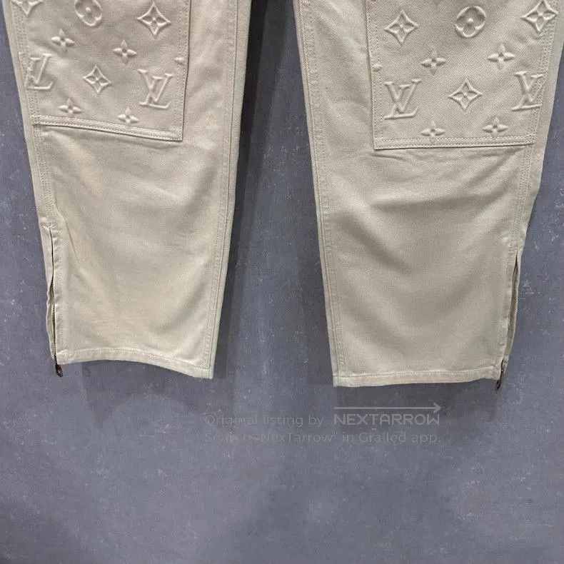 Louis Vuitton Louis Vuitton Embossed Denim Cargo Pants. Size US 28 / EU 44 - 3 Thumbnail