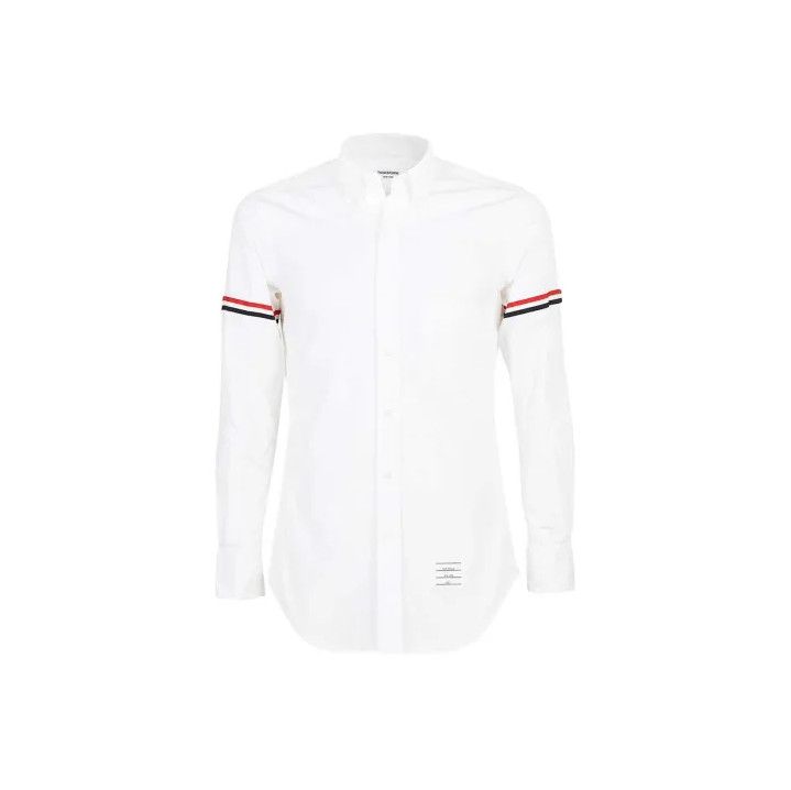 Thom Browne Thom Browne Classic White Long Sleeve Shirt Size US M / EU 48-50 / 2 - 1 Thumbnail