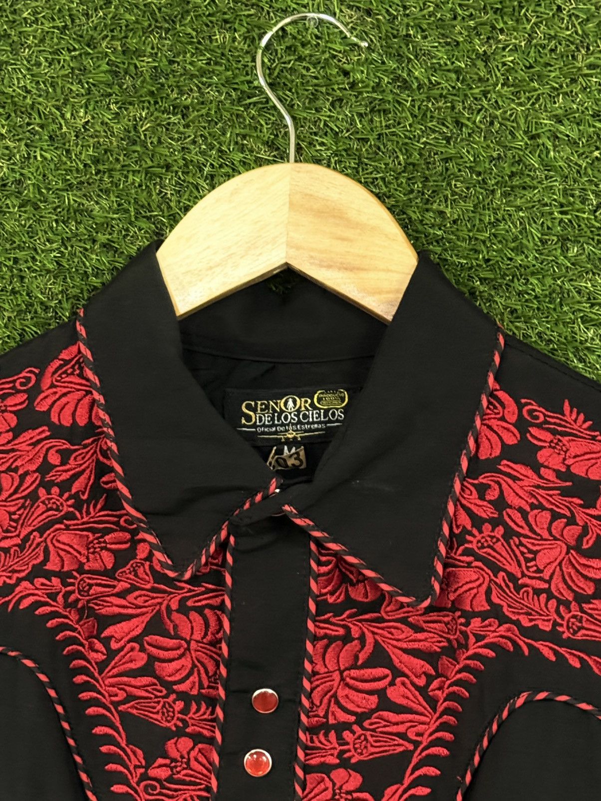 Vintage Vintage Cowboy Embroidery Western Yoke Black Shirt Medium Size US M / EU 48-50 / 2 - 4 Thumbnail