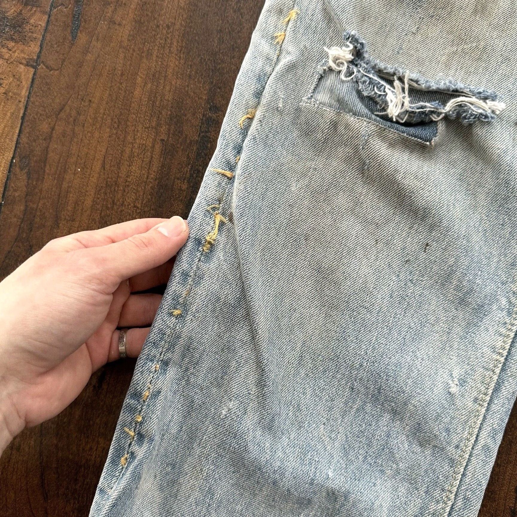 VINTAGE Levi's 501 XX Jeans 1960s Men 26x26 Straight Distressed Denim Blue 60s Retro Denim