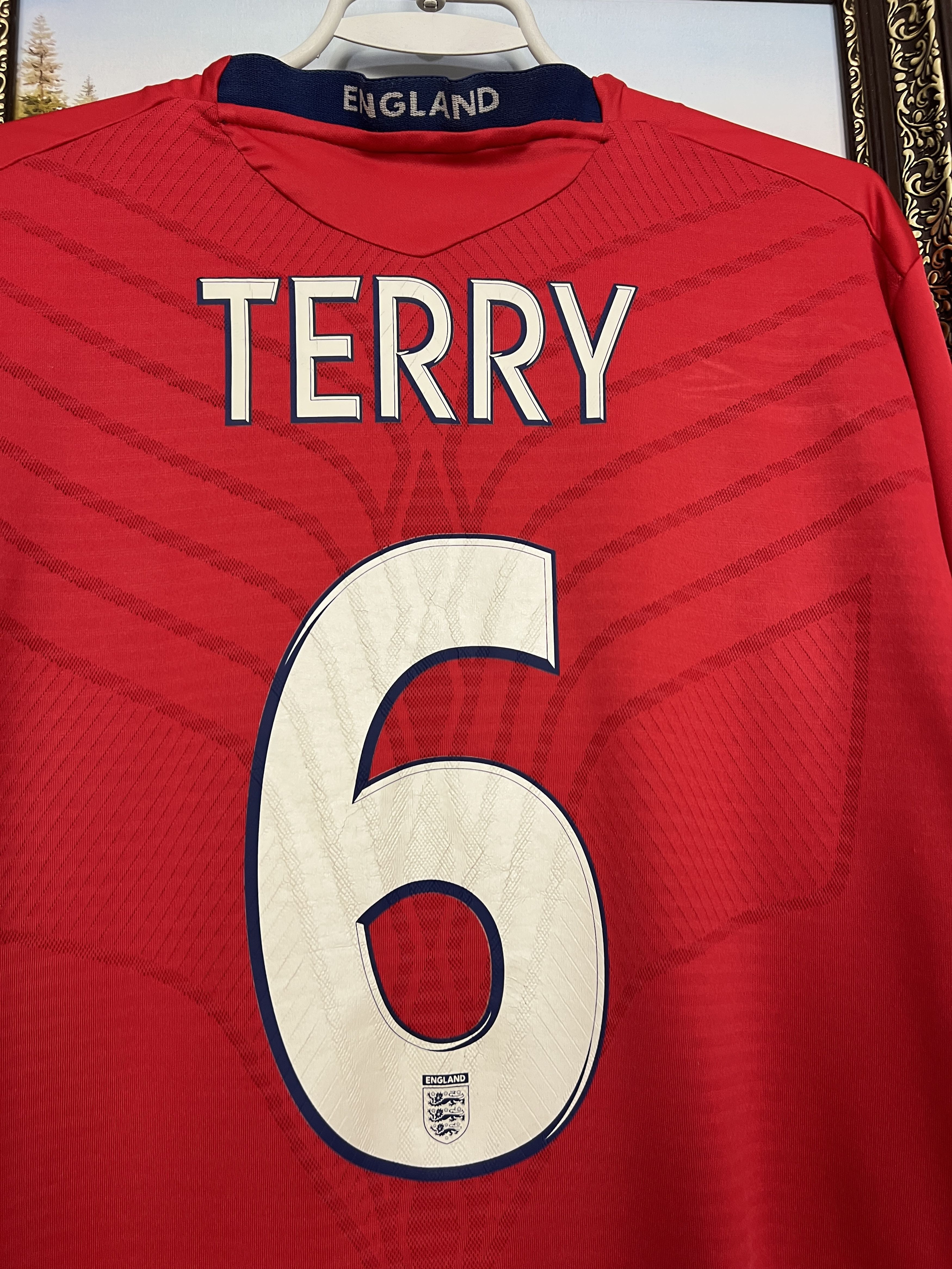 Umbro England Away football shirt Long Sleeve #6 Terry Jersey Size US XL / EU 56 / 4 - 10 Thumbnail