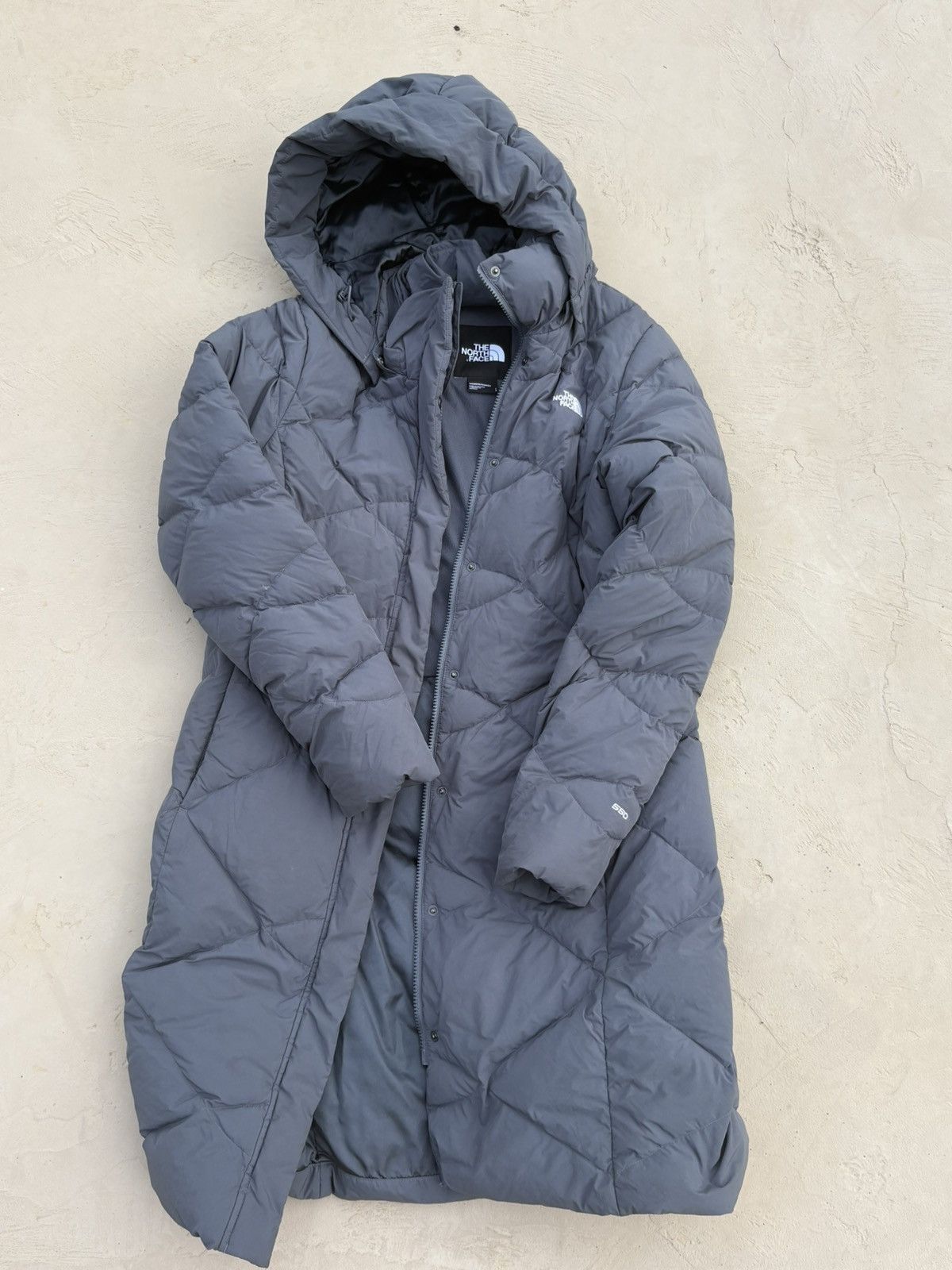 The North Face North face Large grey down jacket 550 Size L / US 10 / IT 46 - 1 Thumbnail