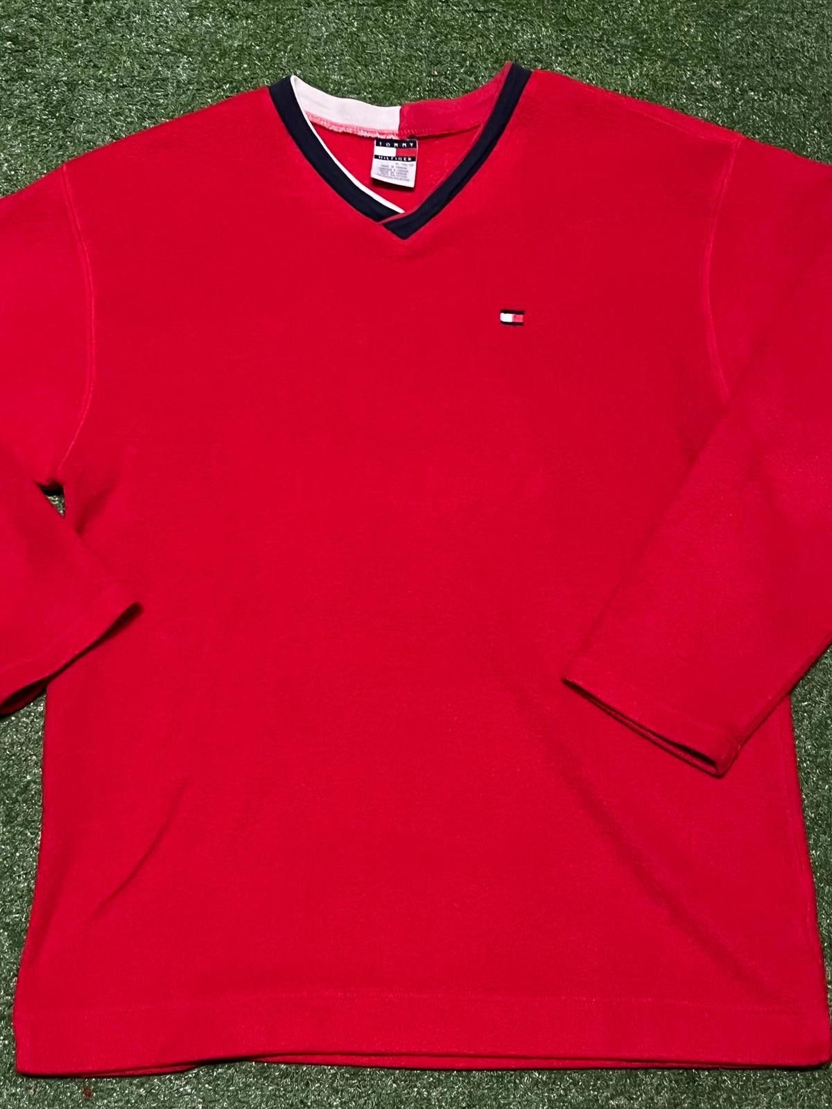 Tommy Hilfiger Tommy Hilfiger Men's Red V-Neck Sweater XL Size US XL / EU 56 / 4 - 1 Thumbnail