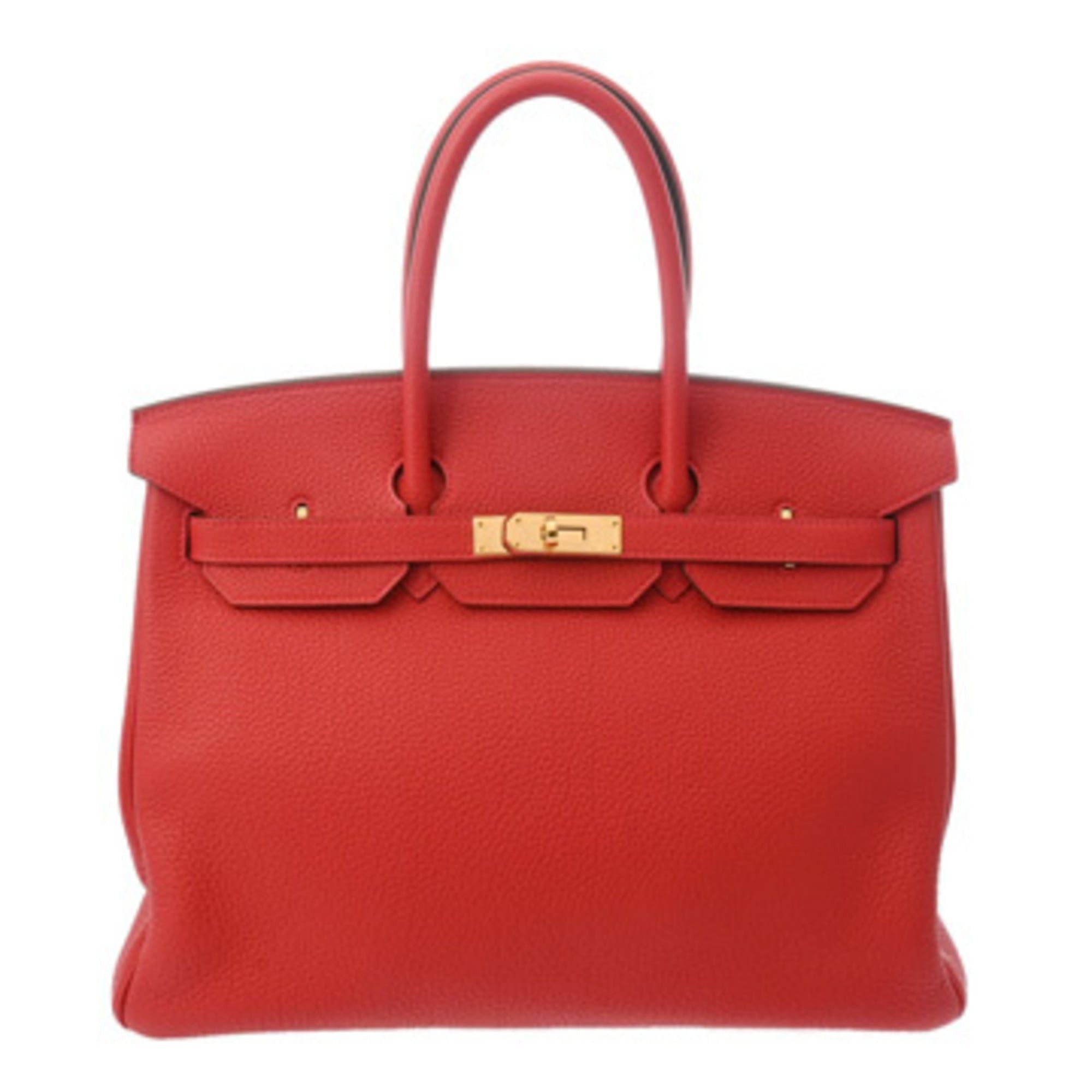 HERMES Birkin 35 Rouge Pivoine (P Stamp) (circa 2012) Men's/Women's Togo Handbag A-Rank Pre-Owned Ginzo