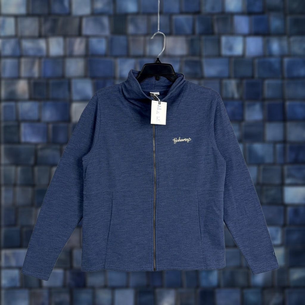 Vintage GEAR FOR SPORTS Jacket Womens Medium Blue Knit Full Zip Mock Neck Bahamas Travel Size M / US 6-8 / IT 42-44 - 1 Thumbnail