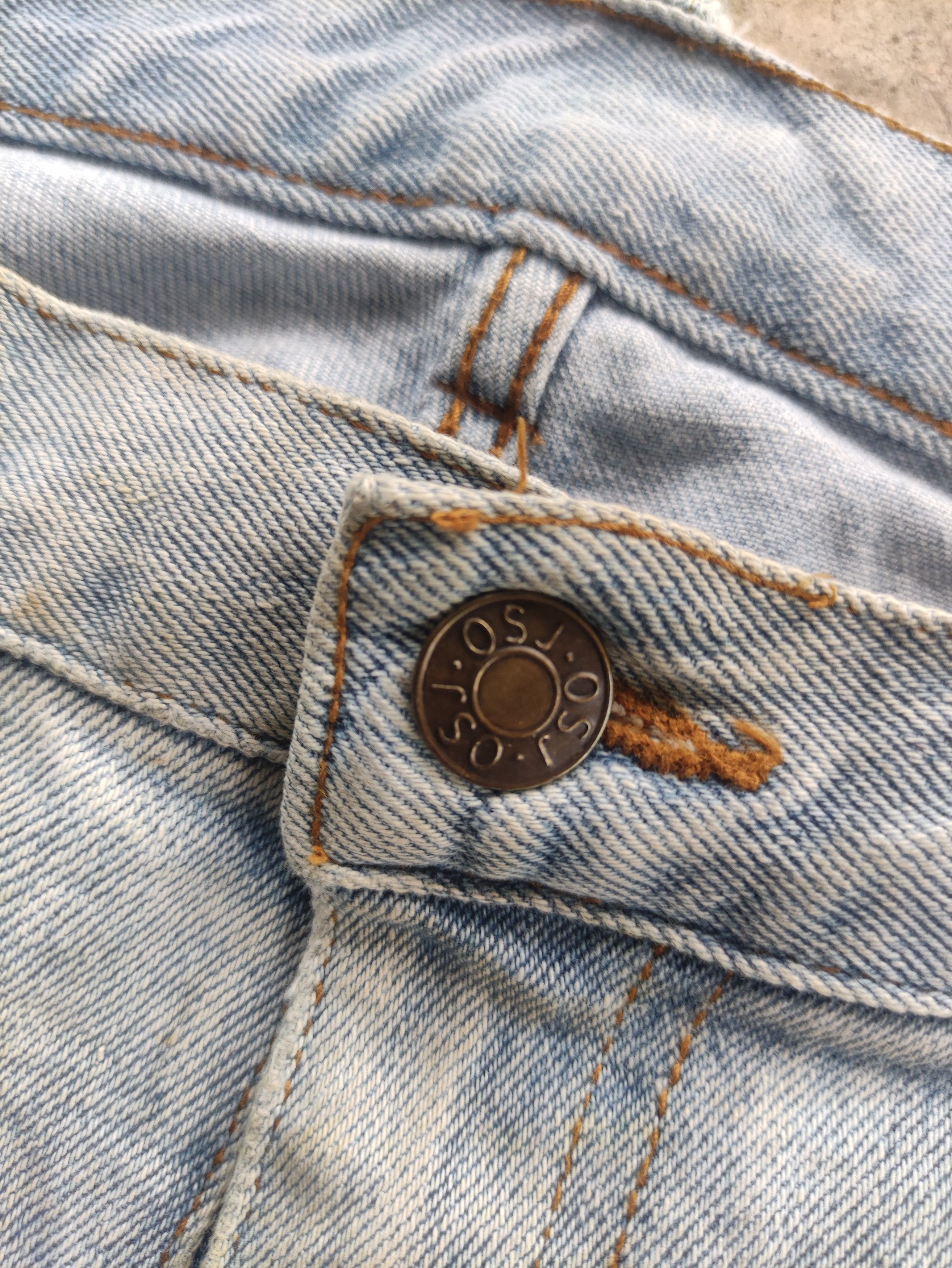 Japanese Brand Vintage OSJ Jean Distressed Faded Denim Size US 36 / EU 52 - 5 Thumbnail