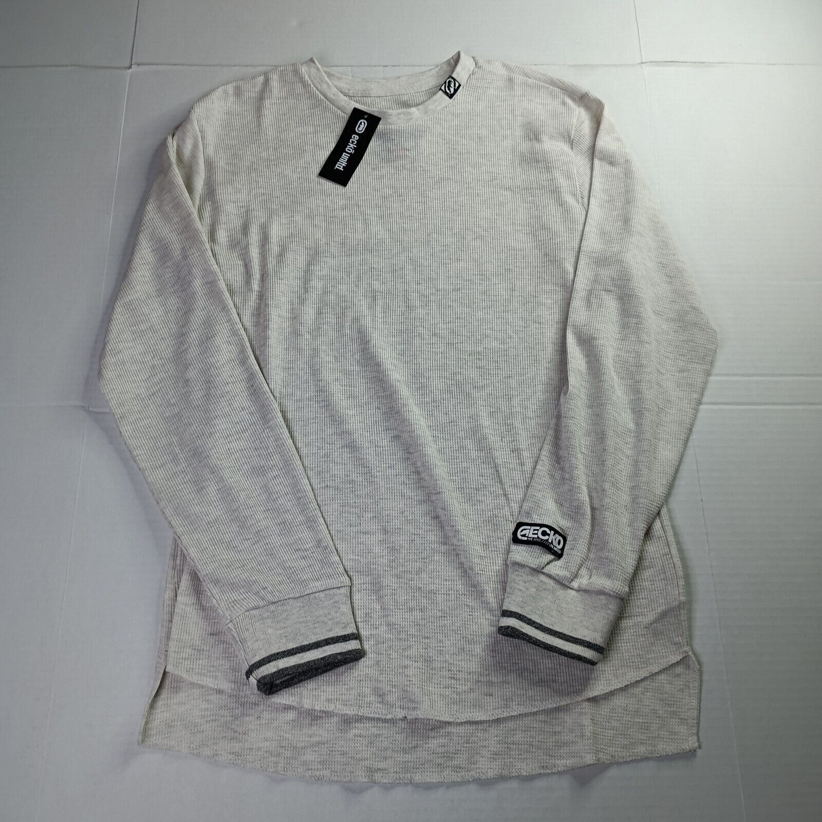 Ecko Unltd. Ecko Unltd Thermal Waffle Knit Shirt Men's M Oatmeal Heather Size US M / EU 48-50 / 2 - 1 Thumbnail
