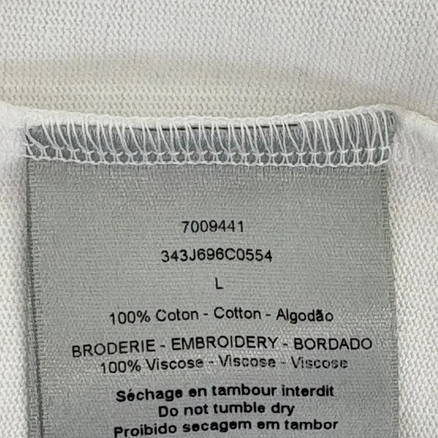 Dior Dior Embroidered Slogan LOGO Medal Short-Sleeve T-shirt Size L / US 10 / IT 46 - 6 Thumbnail