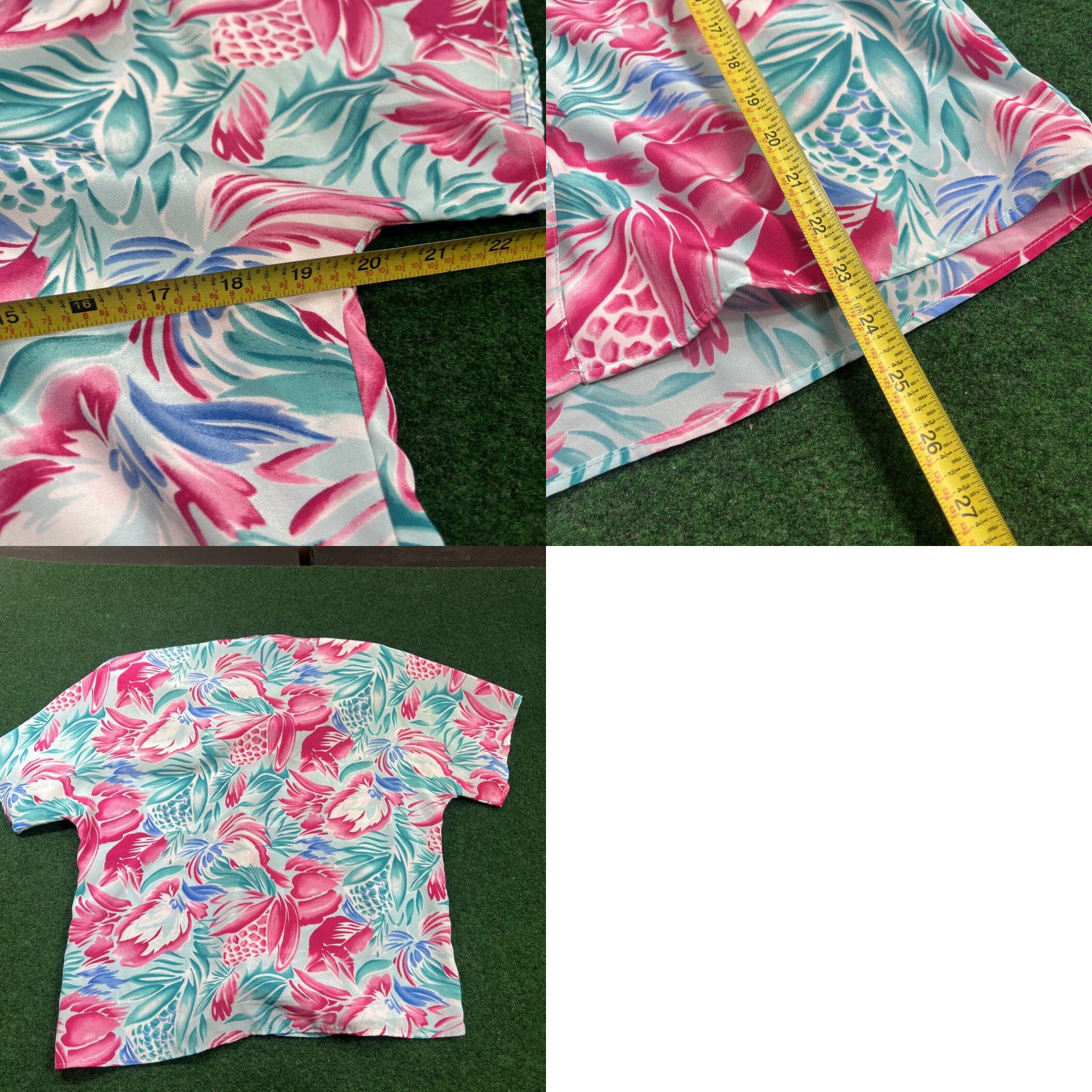 Pinko Glances Los Angeles Top Sz 10 Silky Sheer Pink Blue Floral Shirt Bright Colors Size L / US 10 / IT 46 - 8 Thumbnail