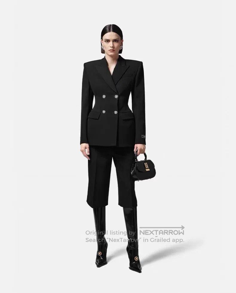 Versace Versace Black wool blazer Size S / US 4 / IT 40 - 2 Thumbnail