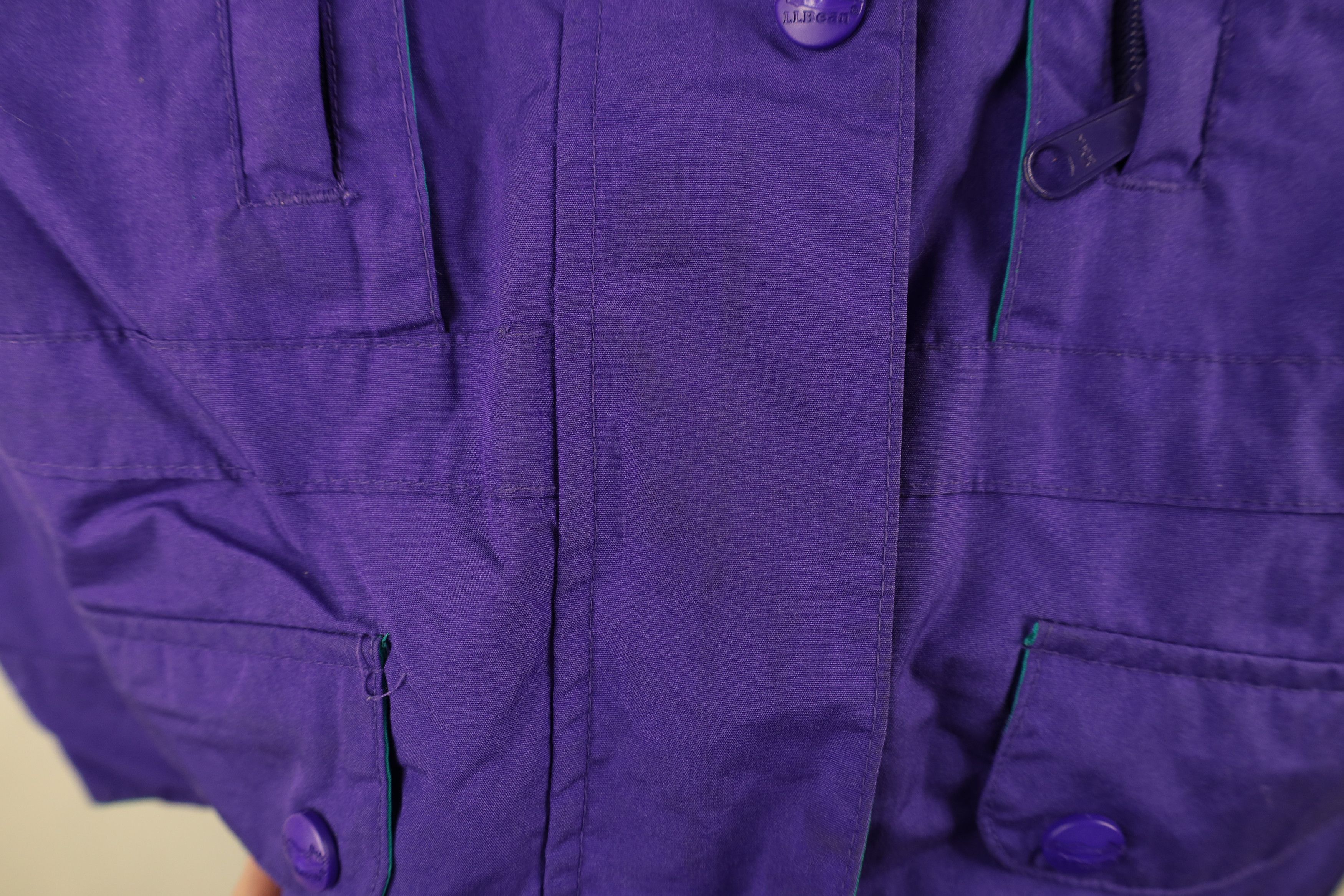 L.L. Bean × Vintage Vintage 90s LL Bean Waterproof Full Zip Rain Jacket Purple Size US M / EU 48-50 / 2 - 4 Thumbnail