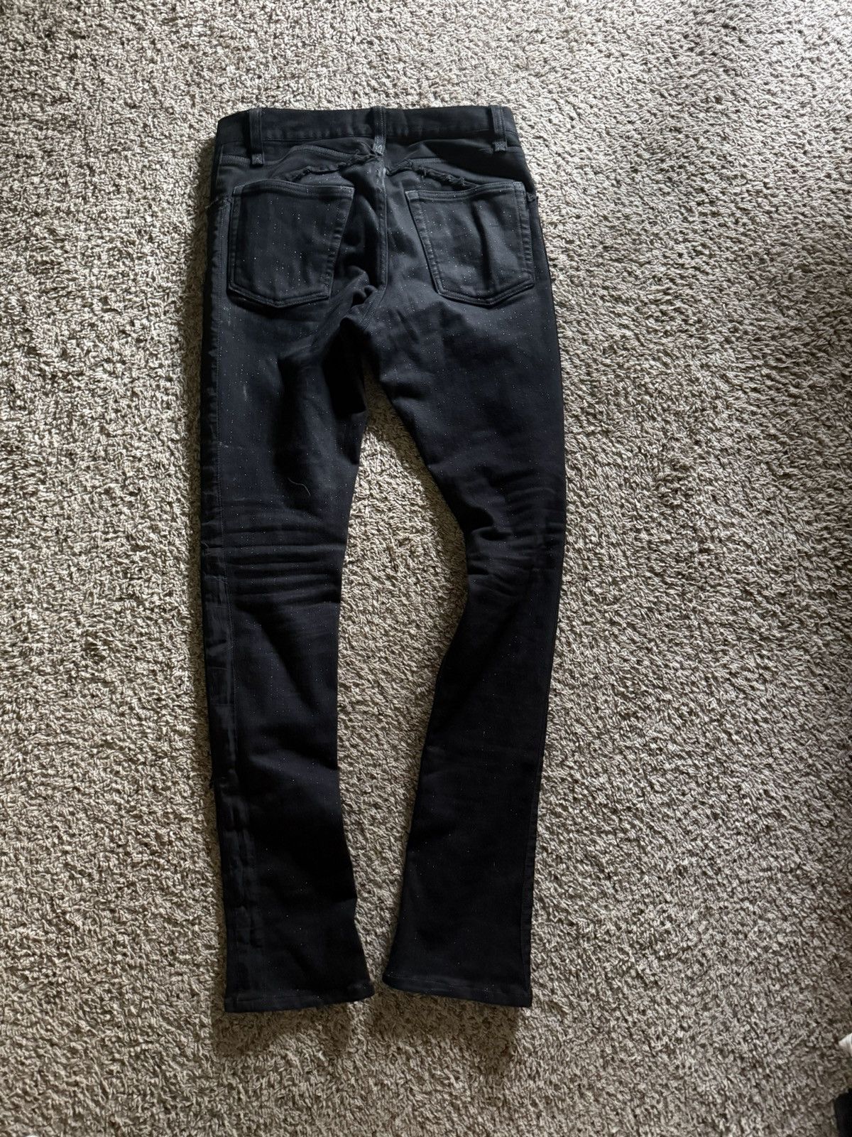 If Six Was Nine If Six Was Nine Black Pinstripe Lace-Up Sera sbcm Denim Size US 29 - 3 Thumbnail