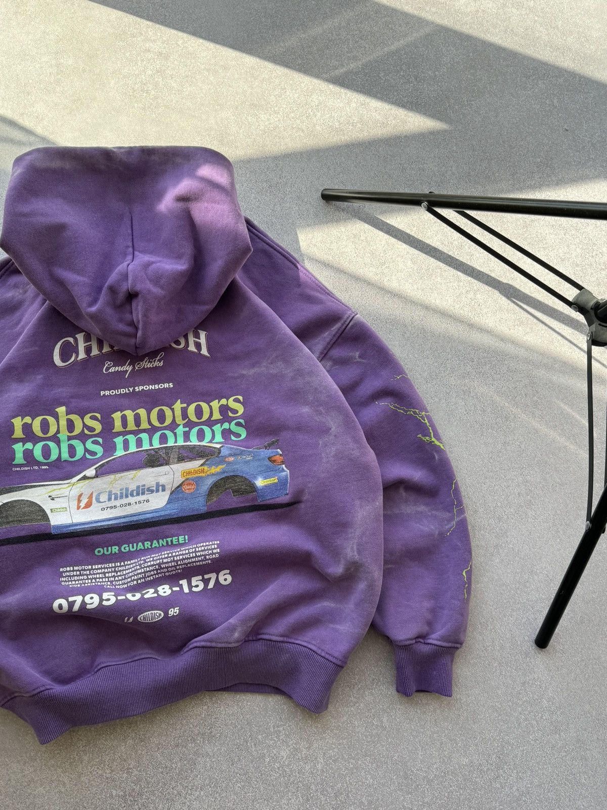 Japanese Brand Vintage Childish 1995 Robs Motors Purple hoodie Size US S / EU 44-46 / 1 - 5 Thumbnail