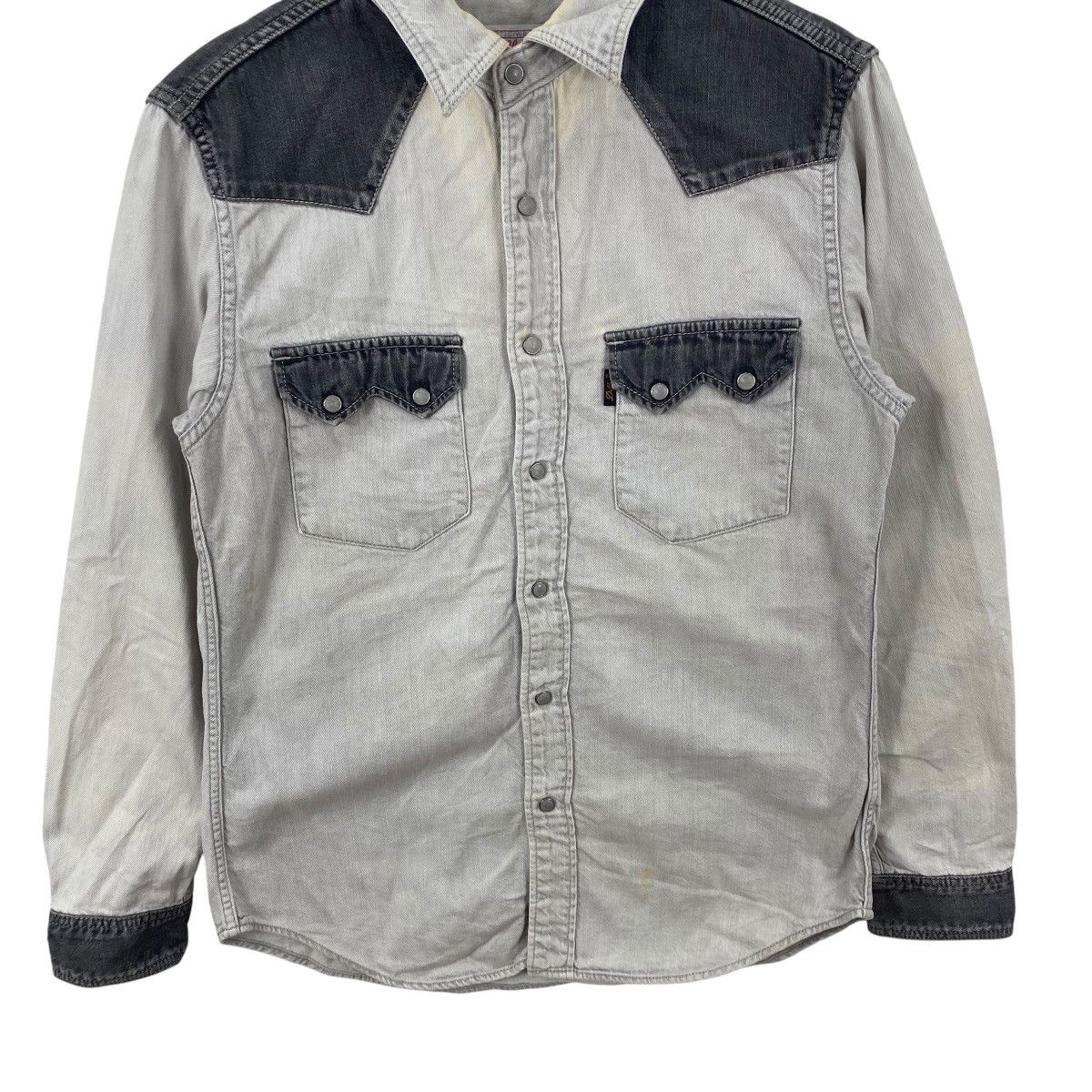 Vintage Vintage DUFFERS ORIGINAL Denim Western Shirt Jacket Light Size US S / EU 44-46 / 1 - 4 Thumbnail