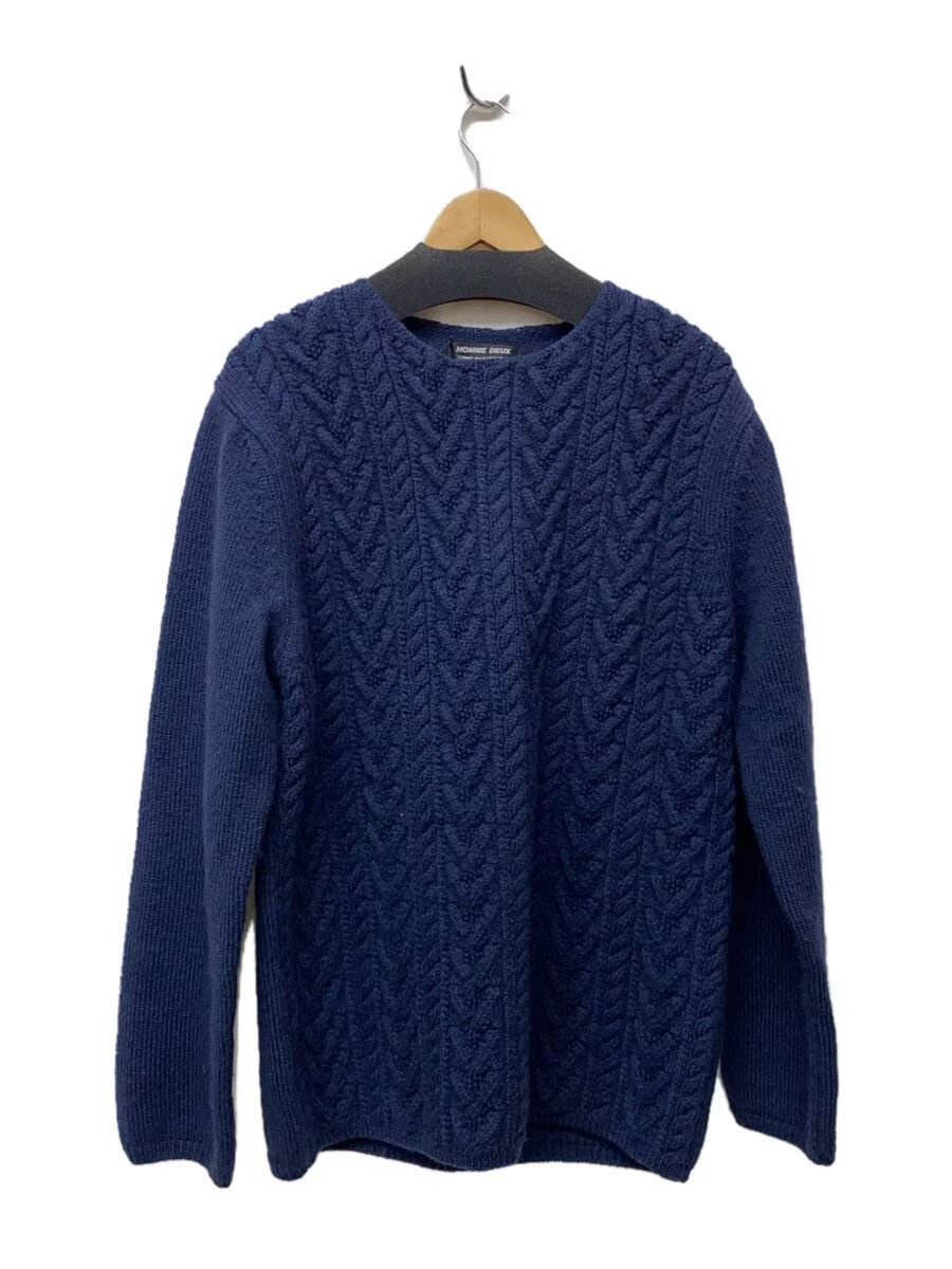 Comme des Garcons × Comme des Garcons Homme Deux Cable Knit Wool Knit Sweater Size US L / EU 52-54 / 3 - 1 Thumbnail