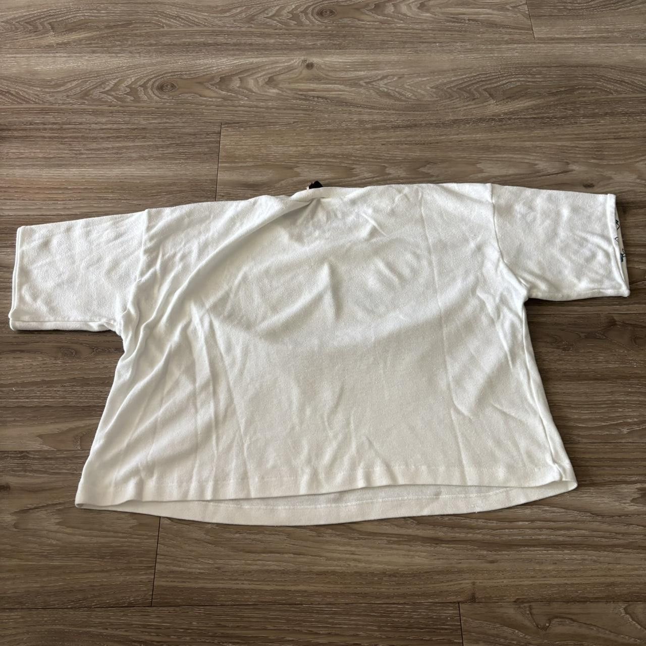 Vintage Crazy Vintage 80s White Beach Bunny Oasis Funny Cropped Graphic Tee! Size US M / EU 48-50 / 2 - 8 Thumbnail