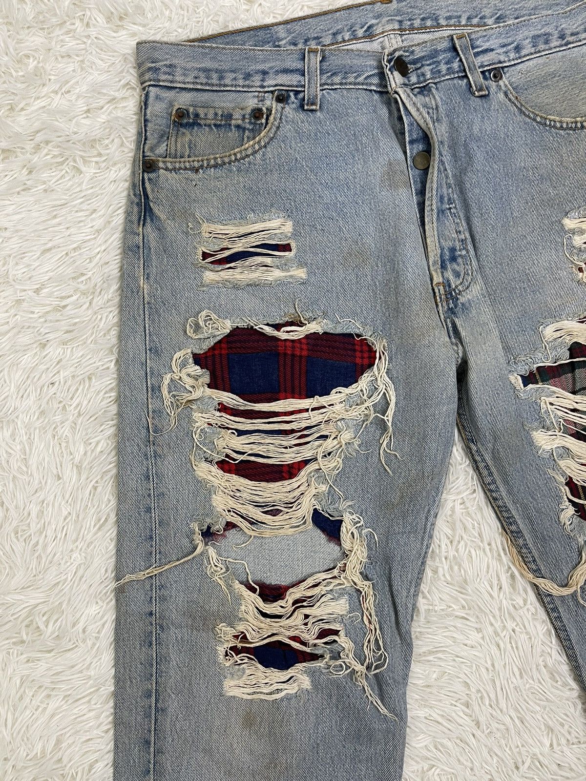 Levi's Custom distressed jeans Fashion Style Size US 35 - 3 Thumbnail
