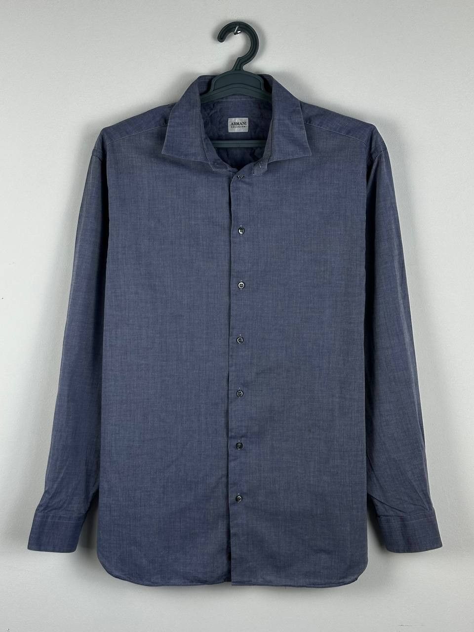 Armani Collezioni Armani Collezioni Point Collar Luxury Shirt Size US XL / EU 56 / 4 - 2 Thumbnail