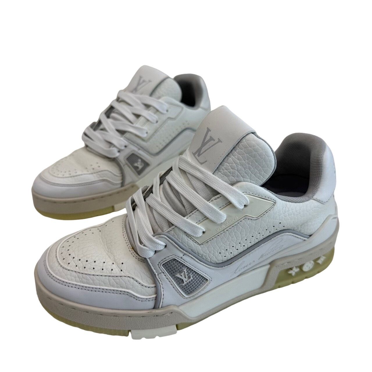 Louis Vuitton Louis Vuitton Trainer White Leather Sneakers Size 36.5 Size US 6.5 / IT 36.5 - 1 Thumbnail