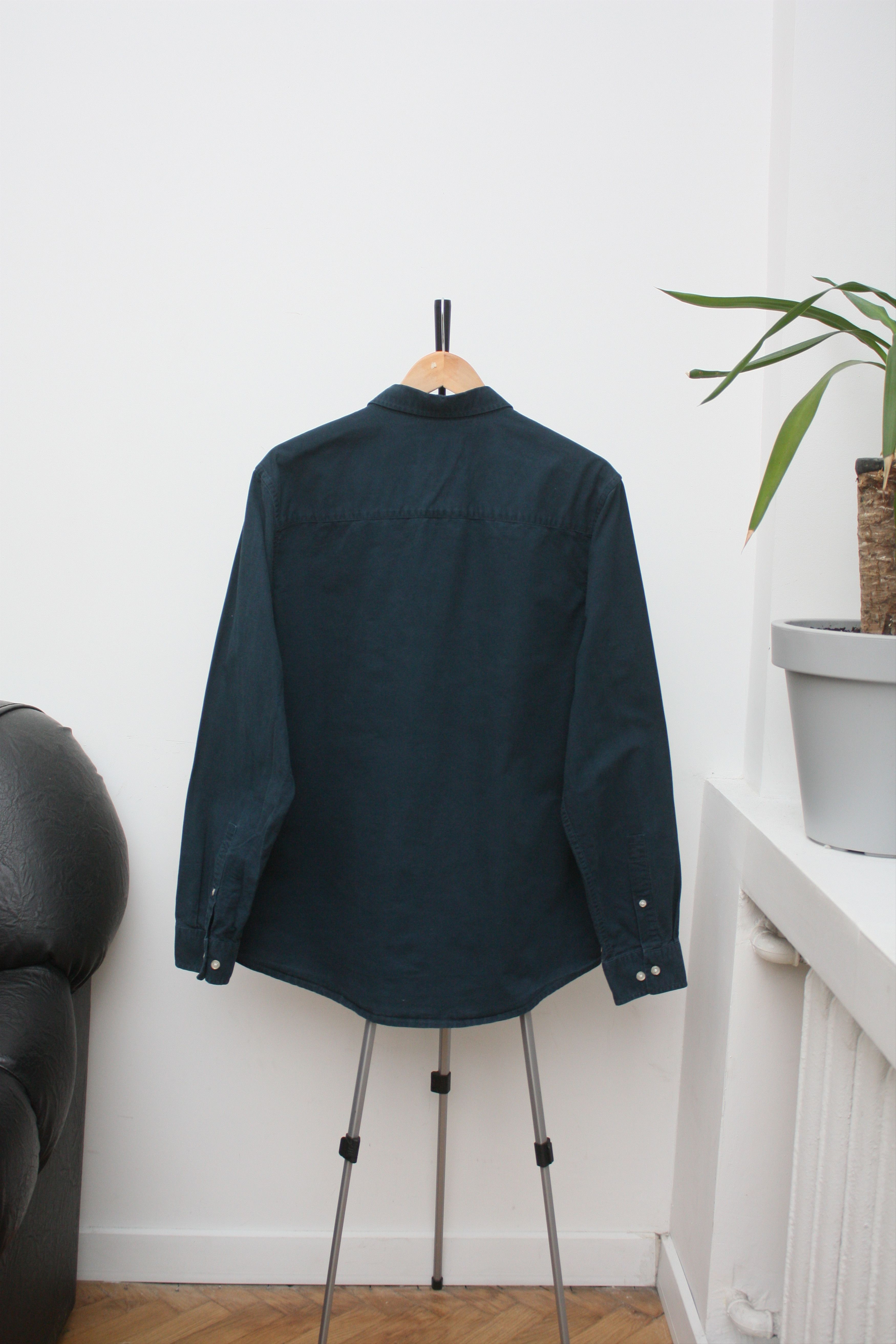 Folk Folk Navy Cotton Shirt Men's Large Size US L / EU 52-54 / 3 - 3 Thumbnail