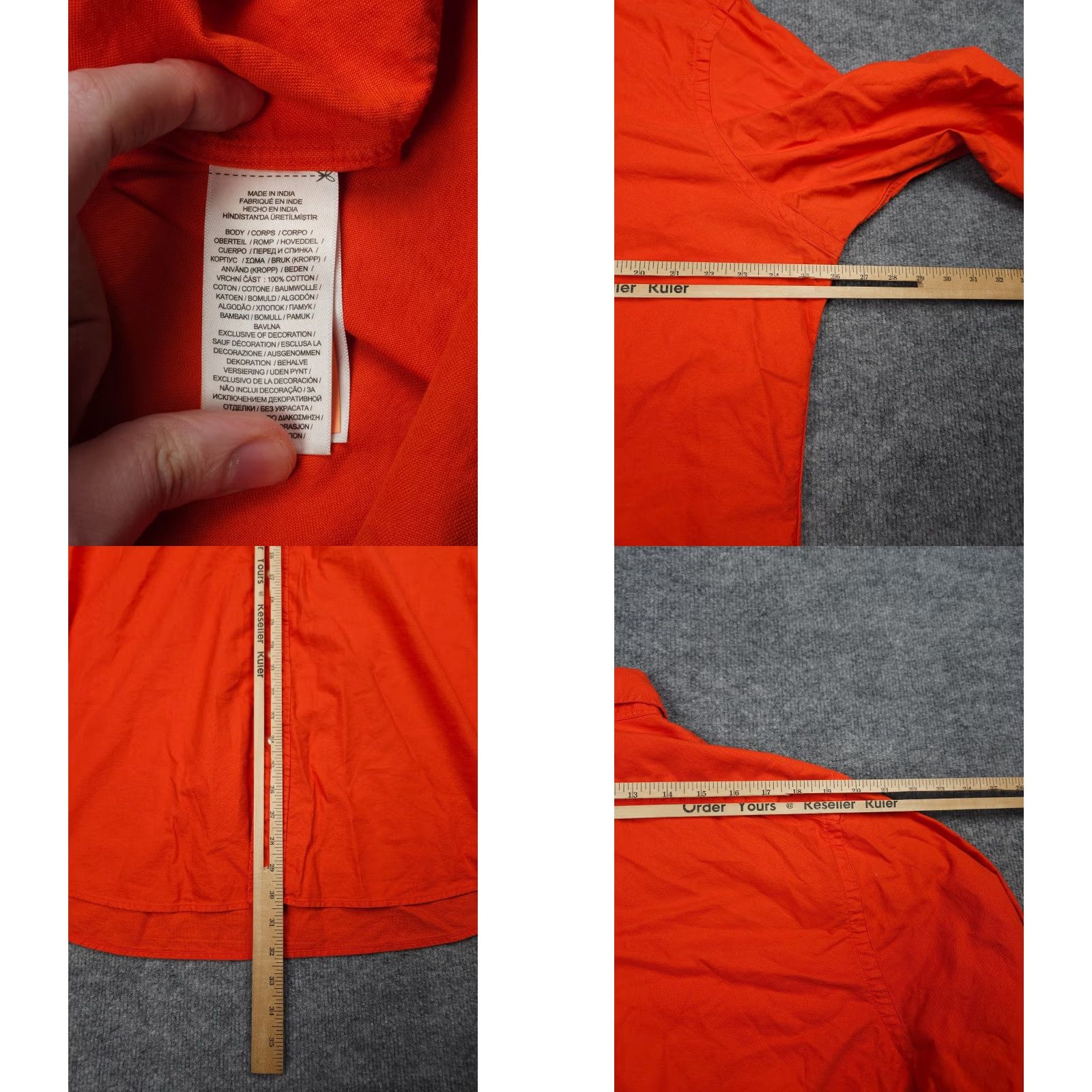 Polo Ralph Lauren VINTAGE Polo Ralph Lauren Flannel Shirt Mens XL Orange 100% Cotton Oxford Pony Button Up Size US XL / EU 56 / 4 - 8 Thumbnail