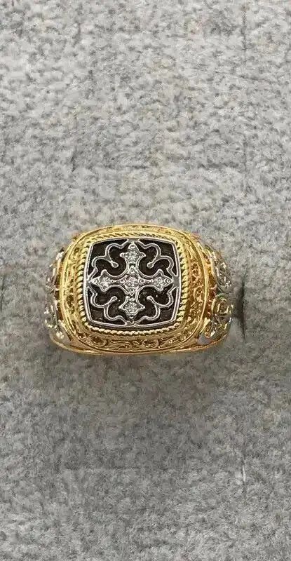 Jewelry x Vintage Punk Carved Pattern Rings in Gold, Men's