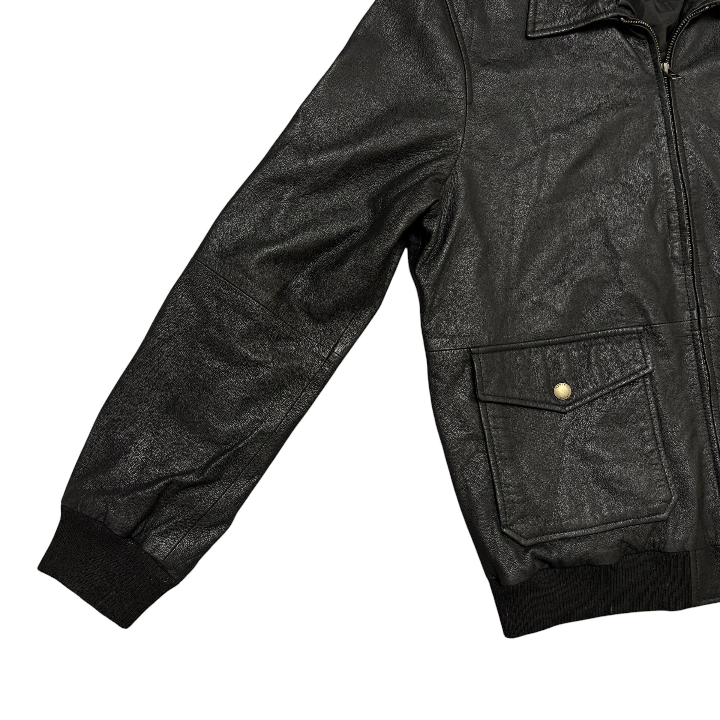 Levi's Levi's Goat Leather Jacket Aviator Bomber Jacket Zip Pockets Size US L / EU 52-54 / 3 - 10 Thumbnail