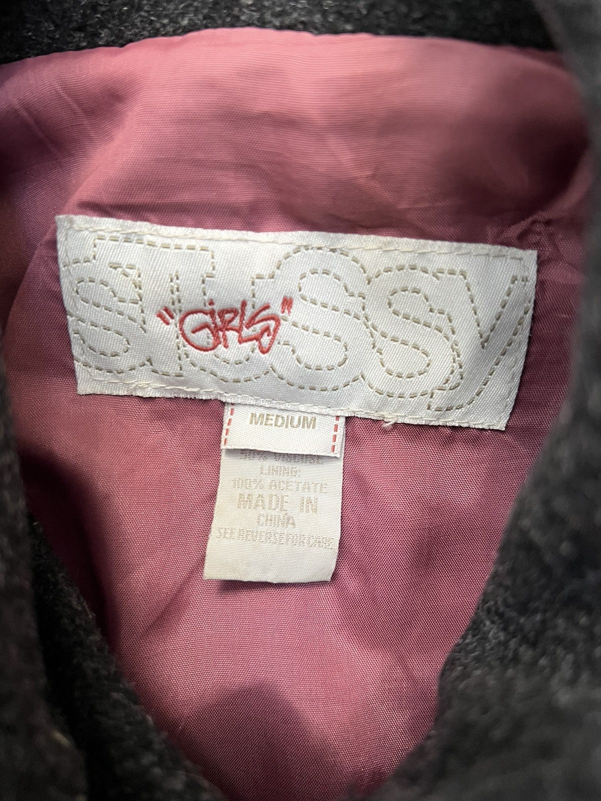 Stussy Vintage stussy girls wool coat jacket Size M / US 6-8 / IT 42-44 - 3 Thumbnail