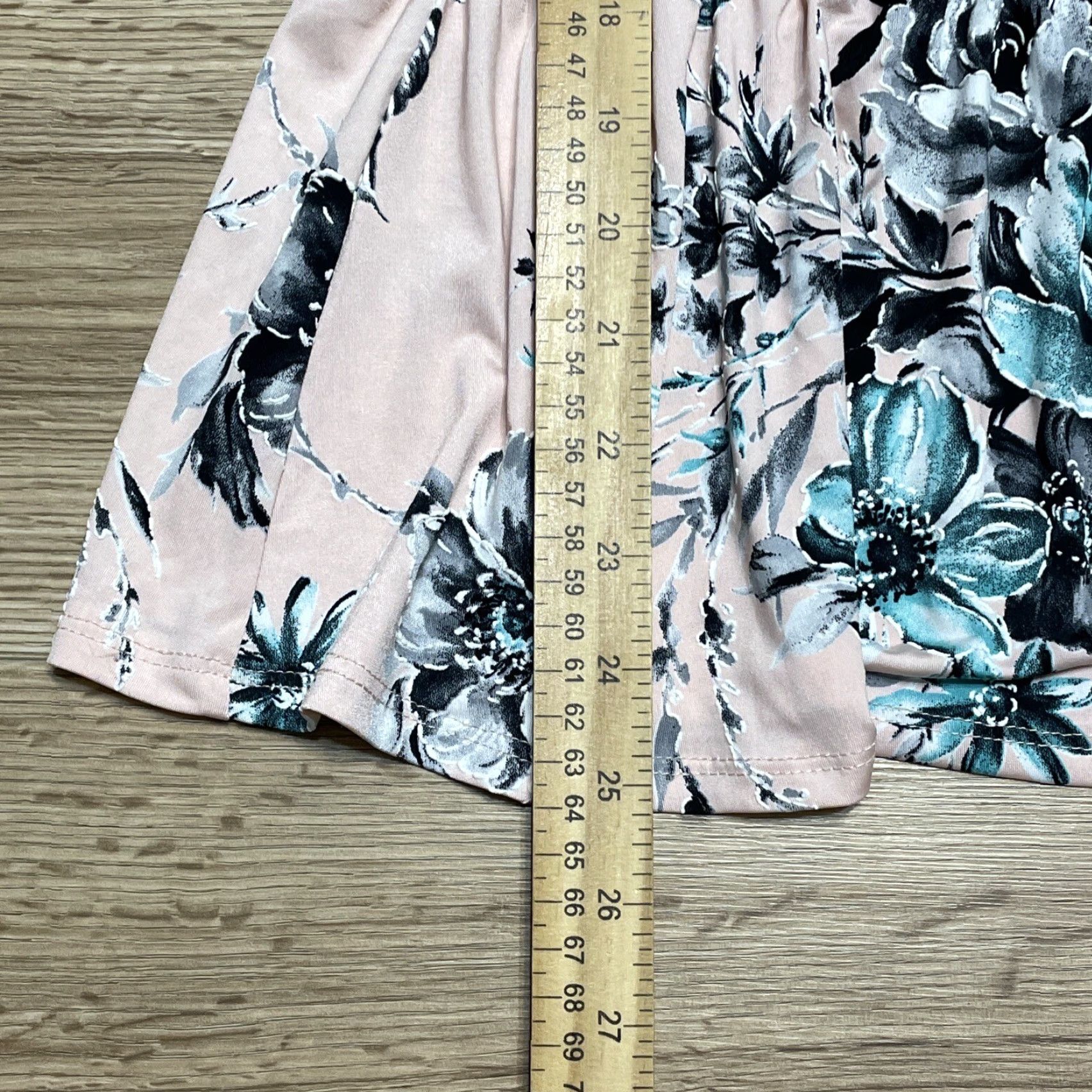 Vintage Emi & Joe Womens Blue Floral 3/4 Sleeve V-Neck Pullover Blouse Top Size Large Size L / US 10 / IT 46 - 5 Thumbnail