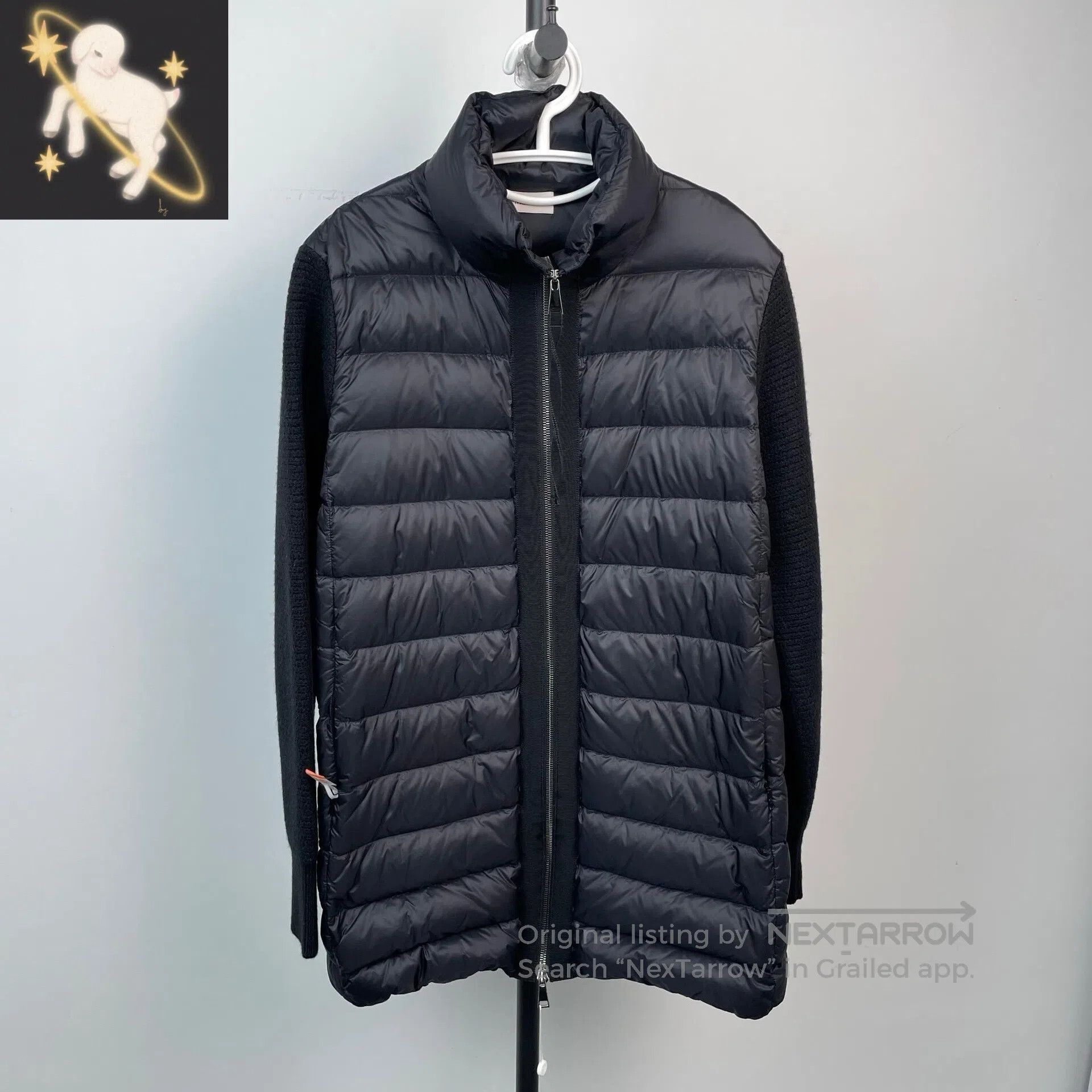 Moncler Moncler Black Stand Collar Zip-Up Long Sleeve Jacket| Size US L / EU 52-54 / 3 - 1 Thumbnail
