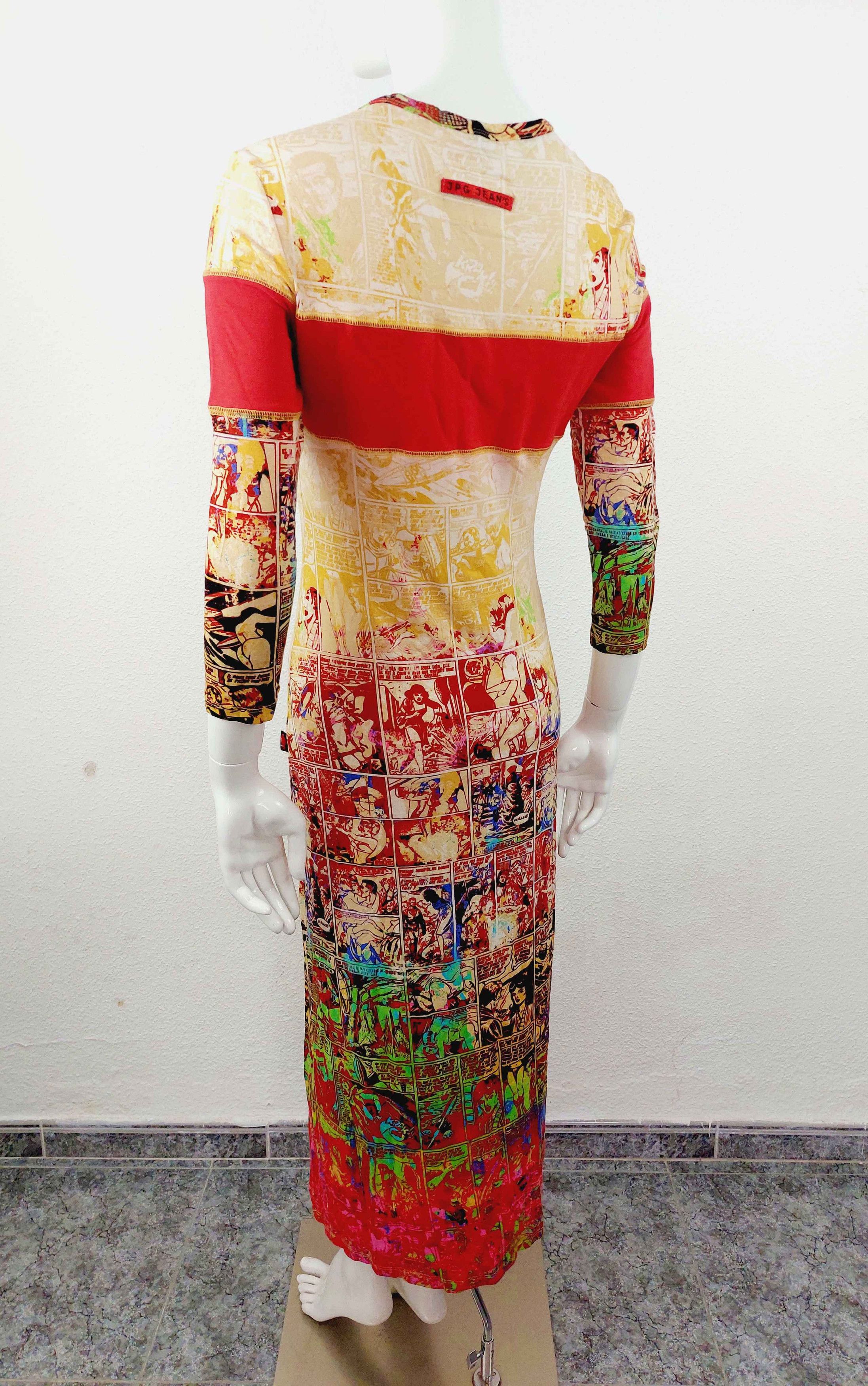 Jean Paul Gaultier Jean Paul Gaultier JPG F/W 1995 Safe Sex Comic Maxi Dress Size M / US 6-8 / IT 42-44 - 11 Thumbnail