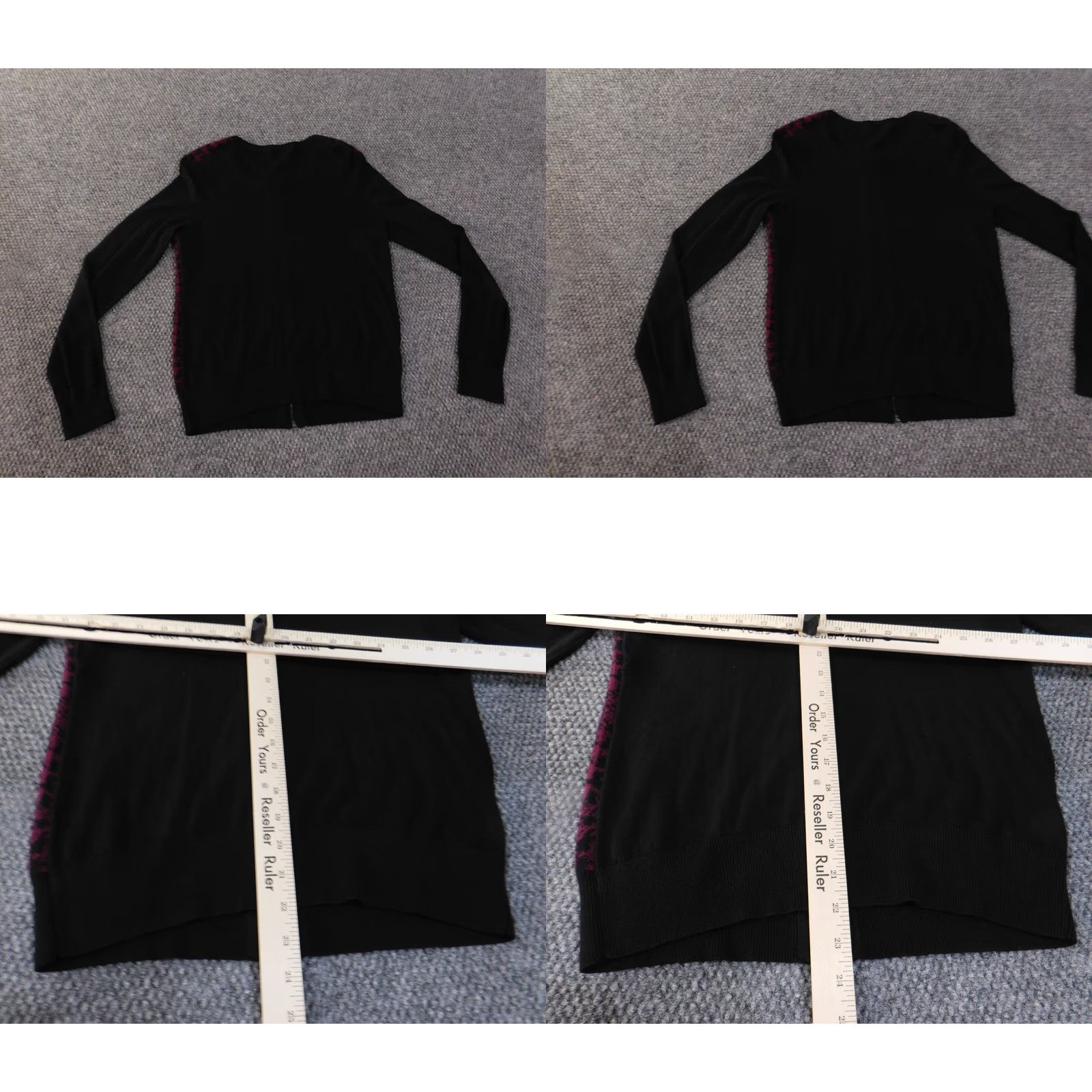 Ann Taylor Ann Taylor Sweater Cardigan Black Small Crew Neck Long Sleeve Rib Knit Stretch Classic Size S / US 4 / IT 40 - 8 Thumbnail