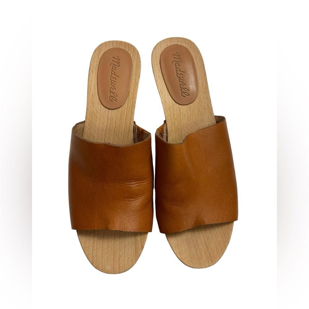 Madewell Madewell l The Evelyn Slide Leather Wooden Clog Size 6 Size US 6 / IT 36 - 3 Thumbnail