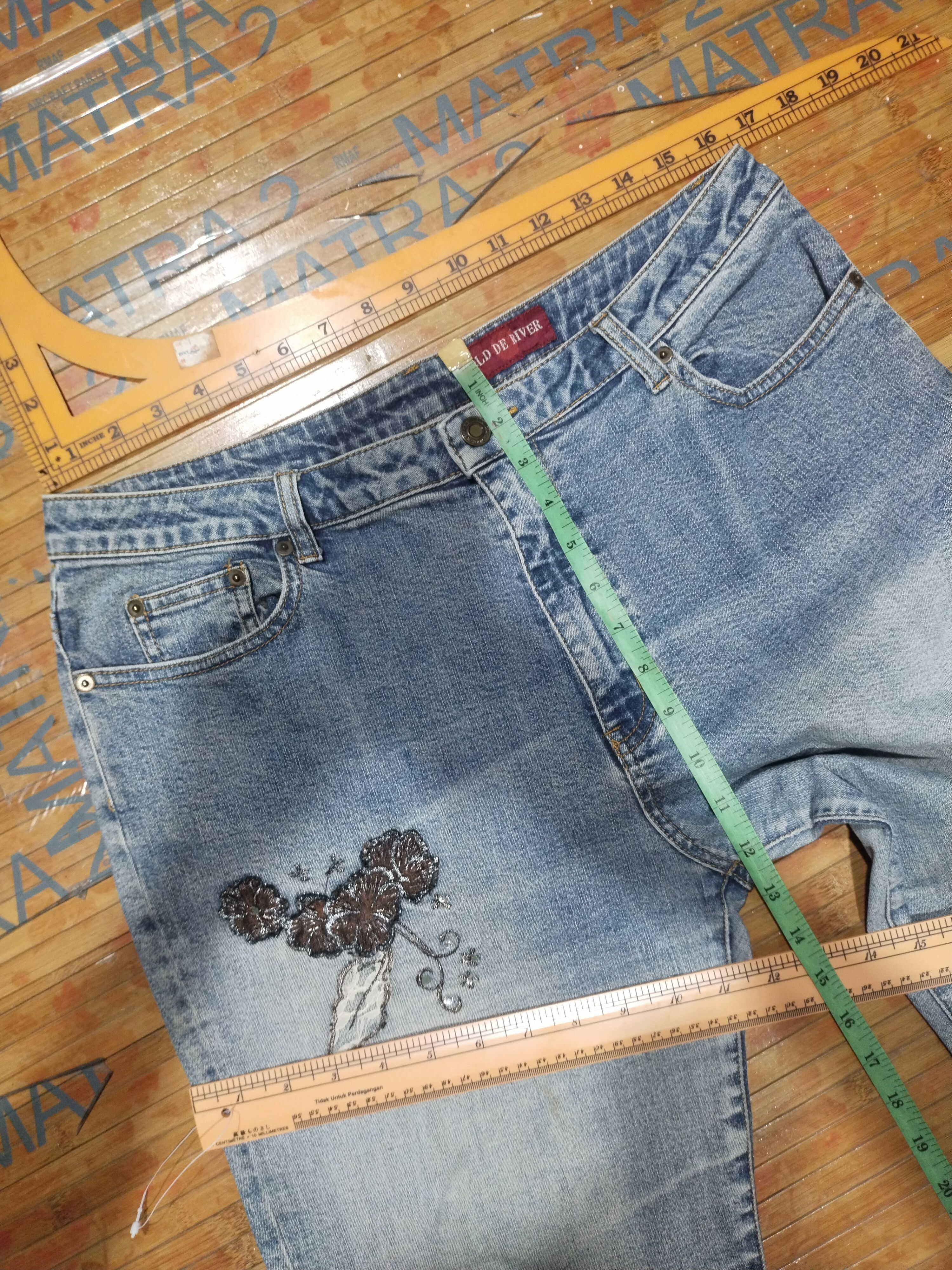 Other Old De River Jeans ' Baggy Style"Stretchable" Denim Sz 33" Size 33" - 7 Thumbnail