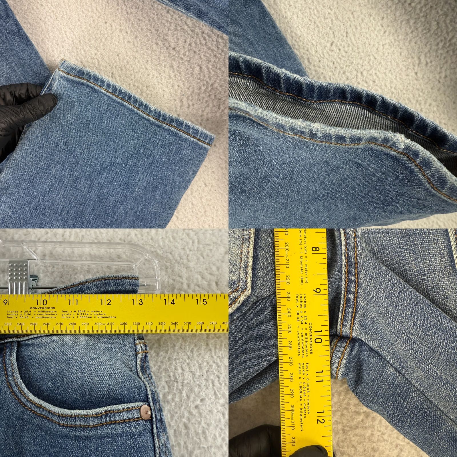 Denime Judy Blue Jeans Women 90s Straight Cargo Pocket Mid Rise Denim Blue 25 Regular Everyday Womens Jeans Size 42" / US 20 - 8 Thumbnail