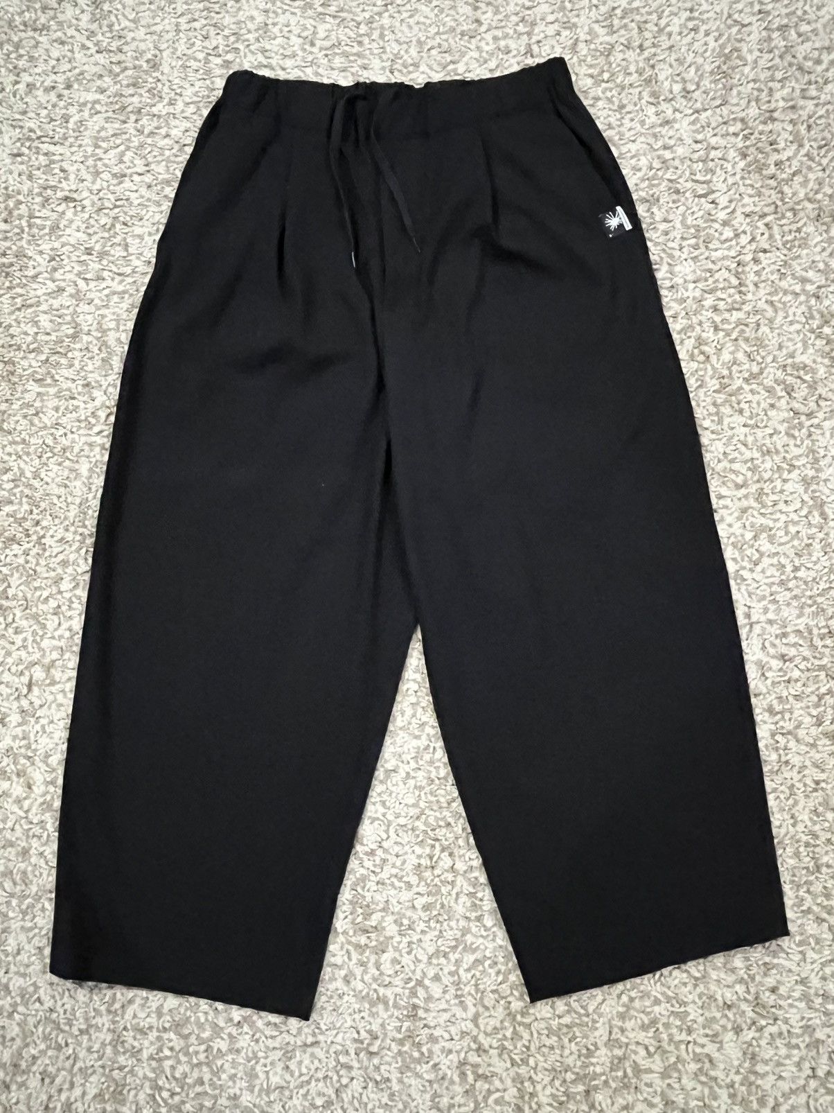 GU × Maison MIHARA YASUHIRO MIHARAYASUHIRO X GU BLACK WIDE BAGGY PANTS Size US 29 - 1 Thumbnail
