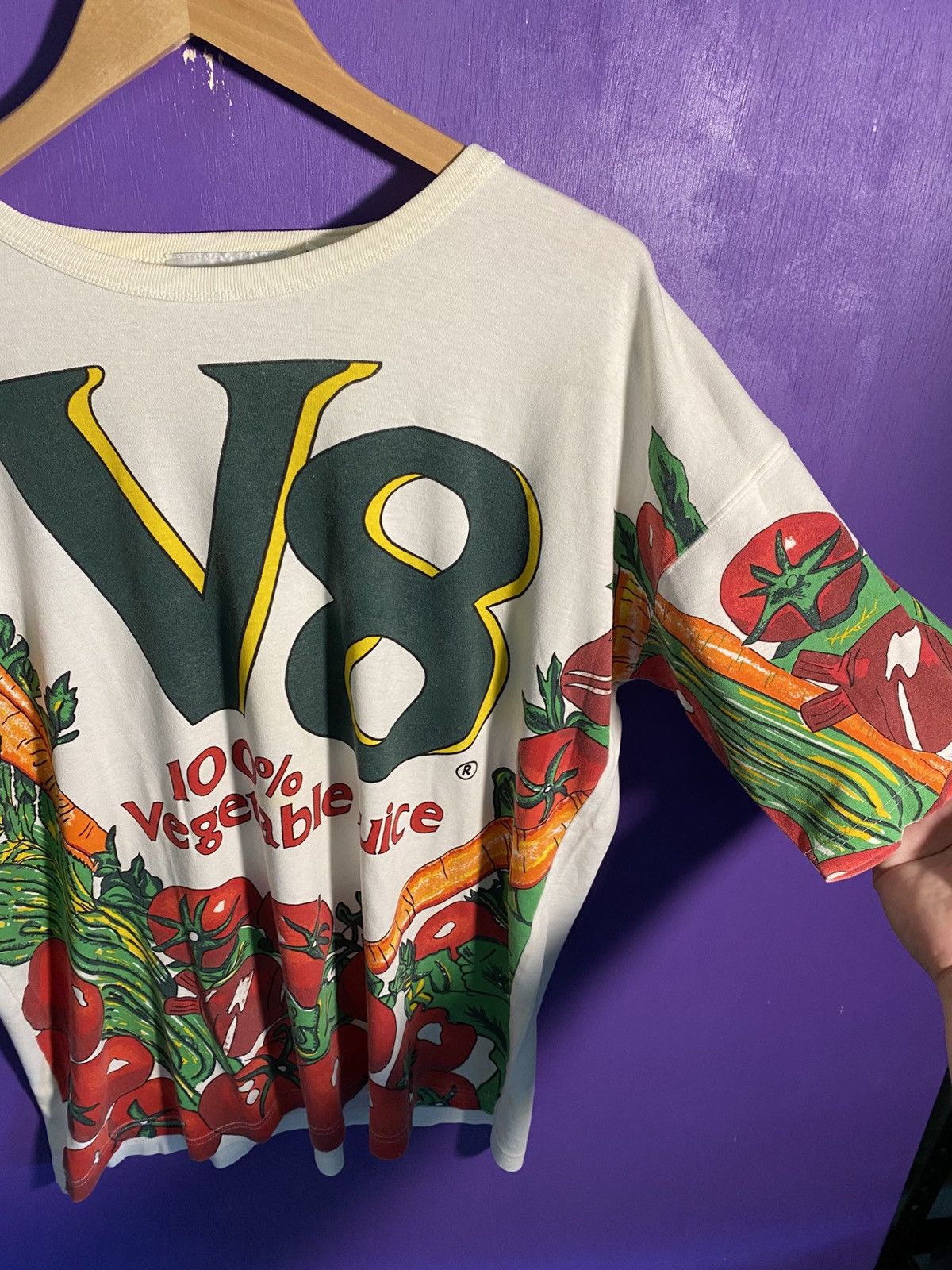 Other Vintage 90s V8 vegetable juice AOP t-shirt Size US XL / EU 56 / 4 - 3 Thumbnail