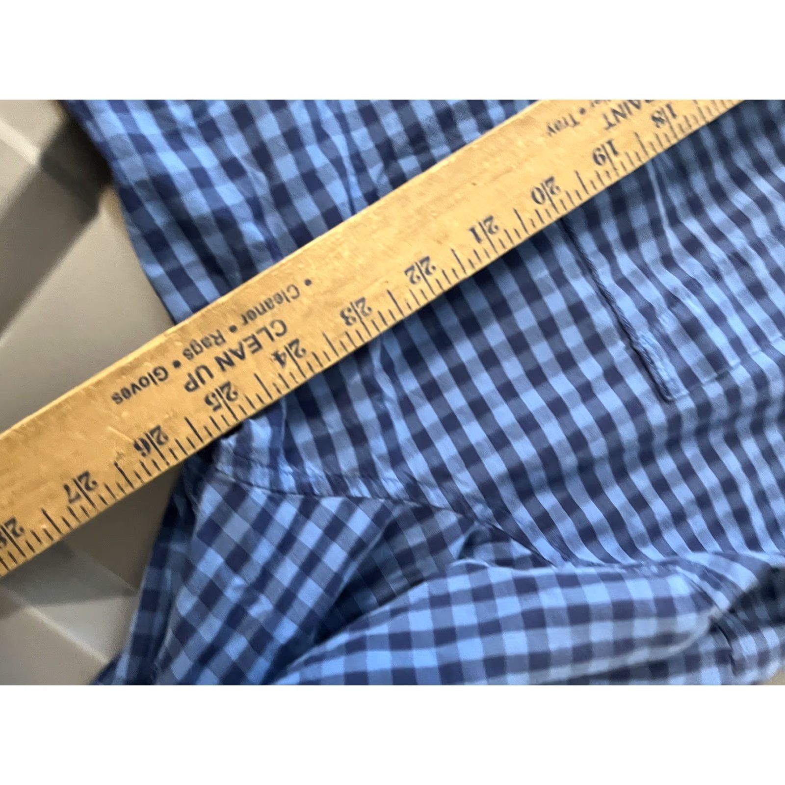 Gap GAP Button-Up Shirt Long Sleeve Plaid 2XL Blue Cotton Gingham Standard Fit Classic Mens Shirt Size US XXL / EU 58 / 5 - 5 Thumbnail