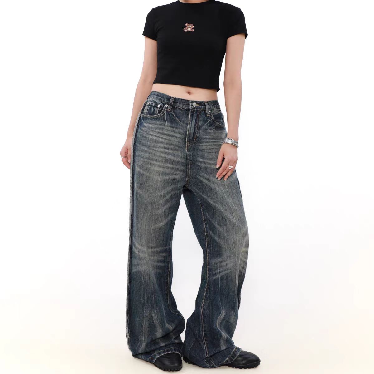 Japanese Brand × Jean Vintage washed micro flare jeans Size US 30 / EU 46 - 5 Thumbnail