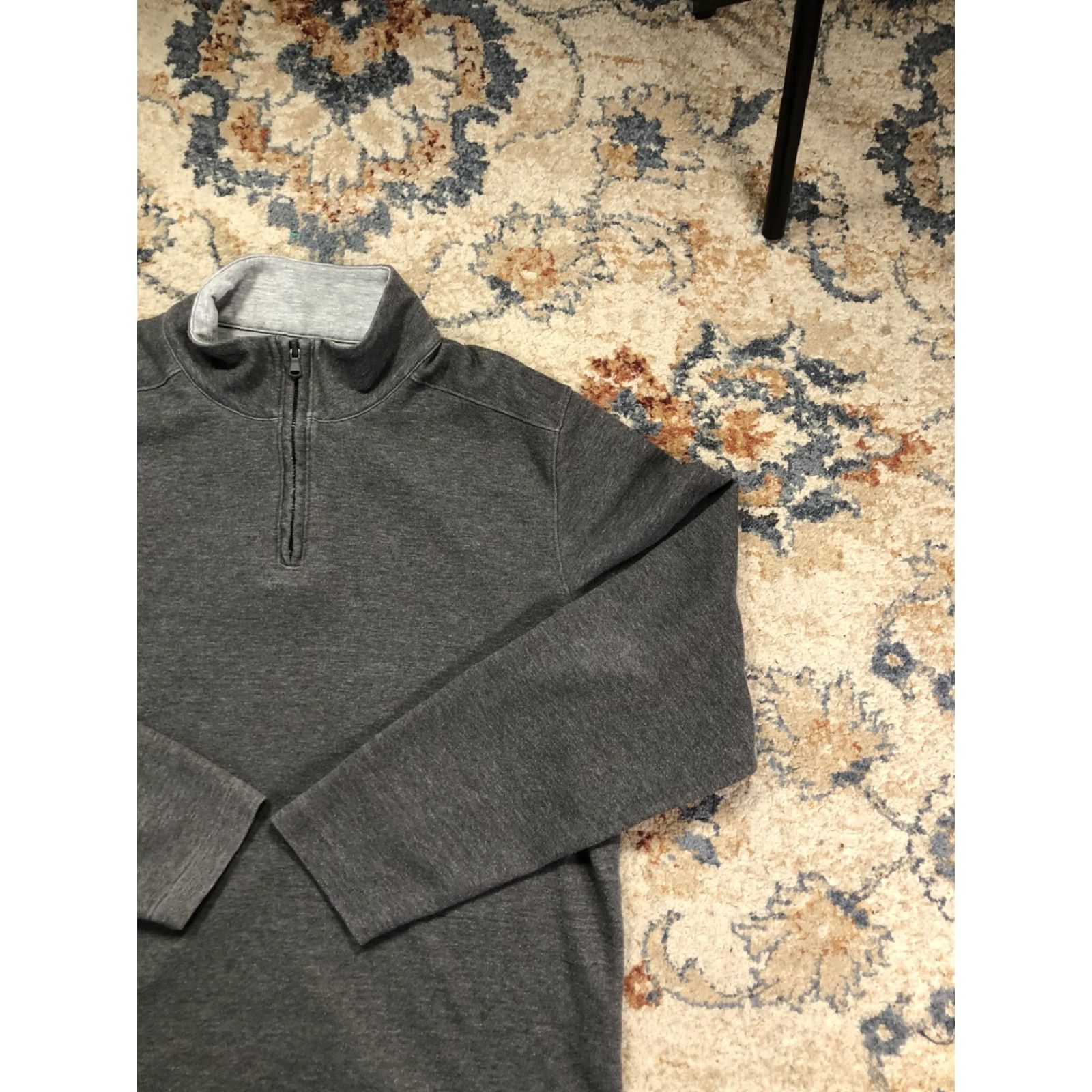 Bonobos Bonobos Sweatshirt Mens XL Gray 1/4 Zip Slim Knit Mock Neck Pullover Solid Size US XL / EU 56 / 4 - 4 Thumbnail