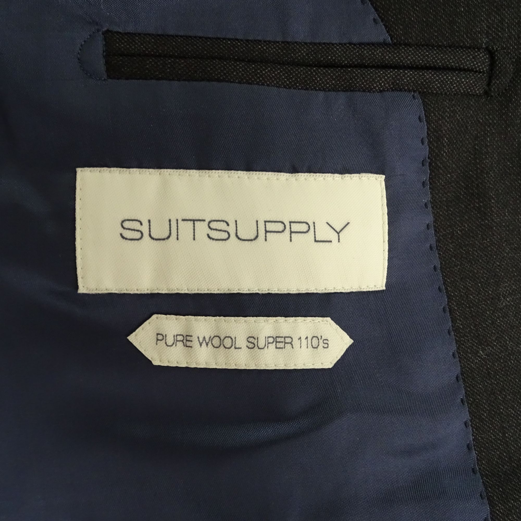 Suitsupply Suitsupply Zignone Napoli 2-Button Wool Suit Jacket Grey 46 Size 46R - 5 Thumbnail