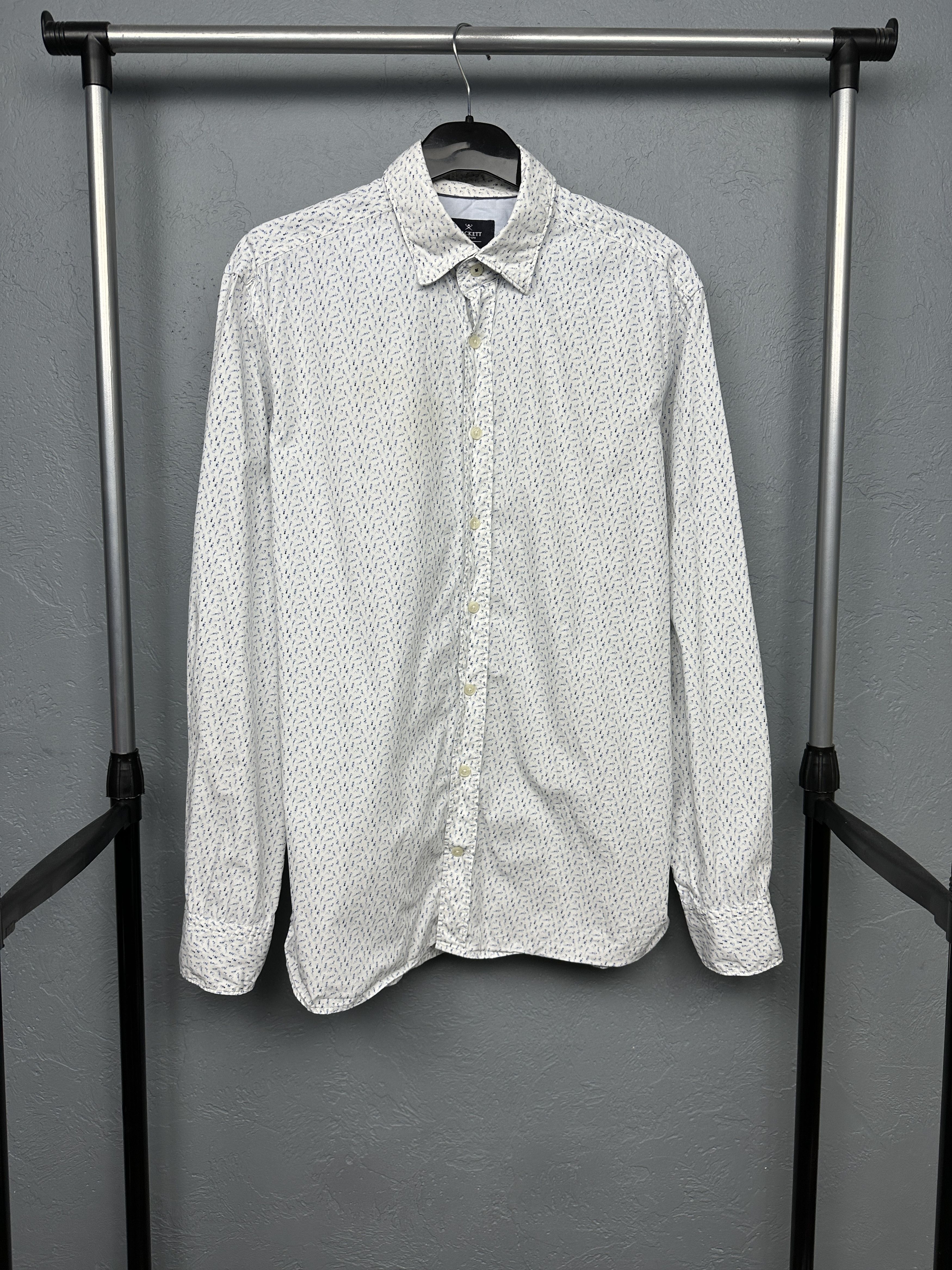Hackett Hackett Mens Long Sleeve Shirt Slim Fit Size US L / EU 52-54 / 3 - 1 Thumbnail