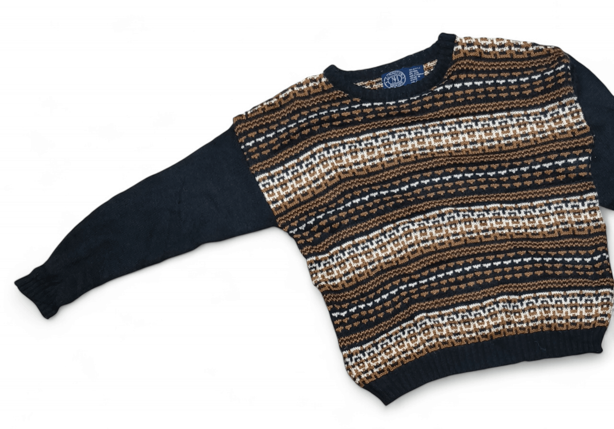Other JENNIFER MOORE Ethnic Striped Motifs Knit Wool Sweater Size US M / EU 48-50 / 2 - 3 Thumbnail