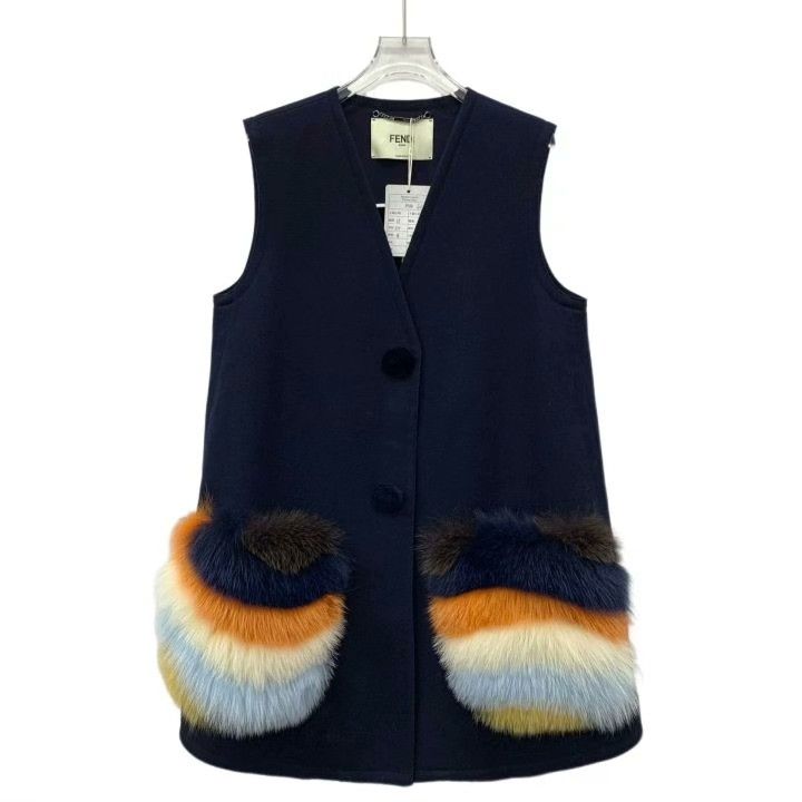 Fendi Fendi Wool Fur Vest Size M / US 6-8 / IT 42-44 - 1 Thumbnail