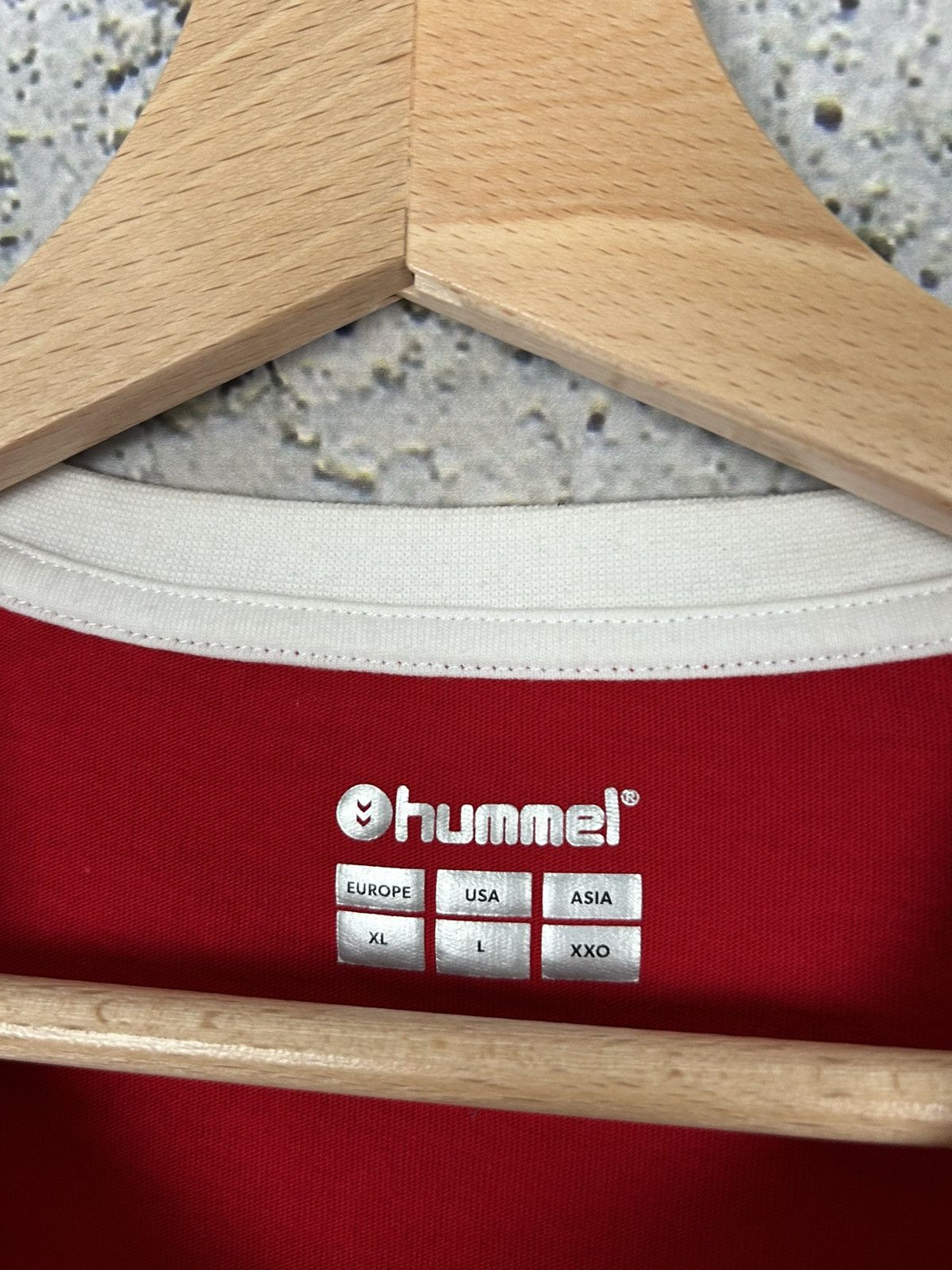 Hummel Denmark Soccer Jersey Football Vintage Retro